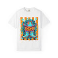 Halloween Pumpkin Cowboy T-Shirt — Neon Country Jack-O'-Lantern Graphic Tee