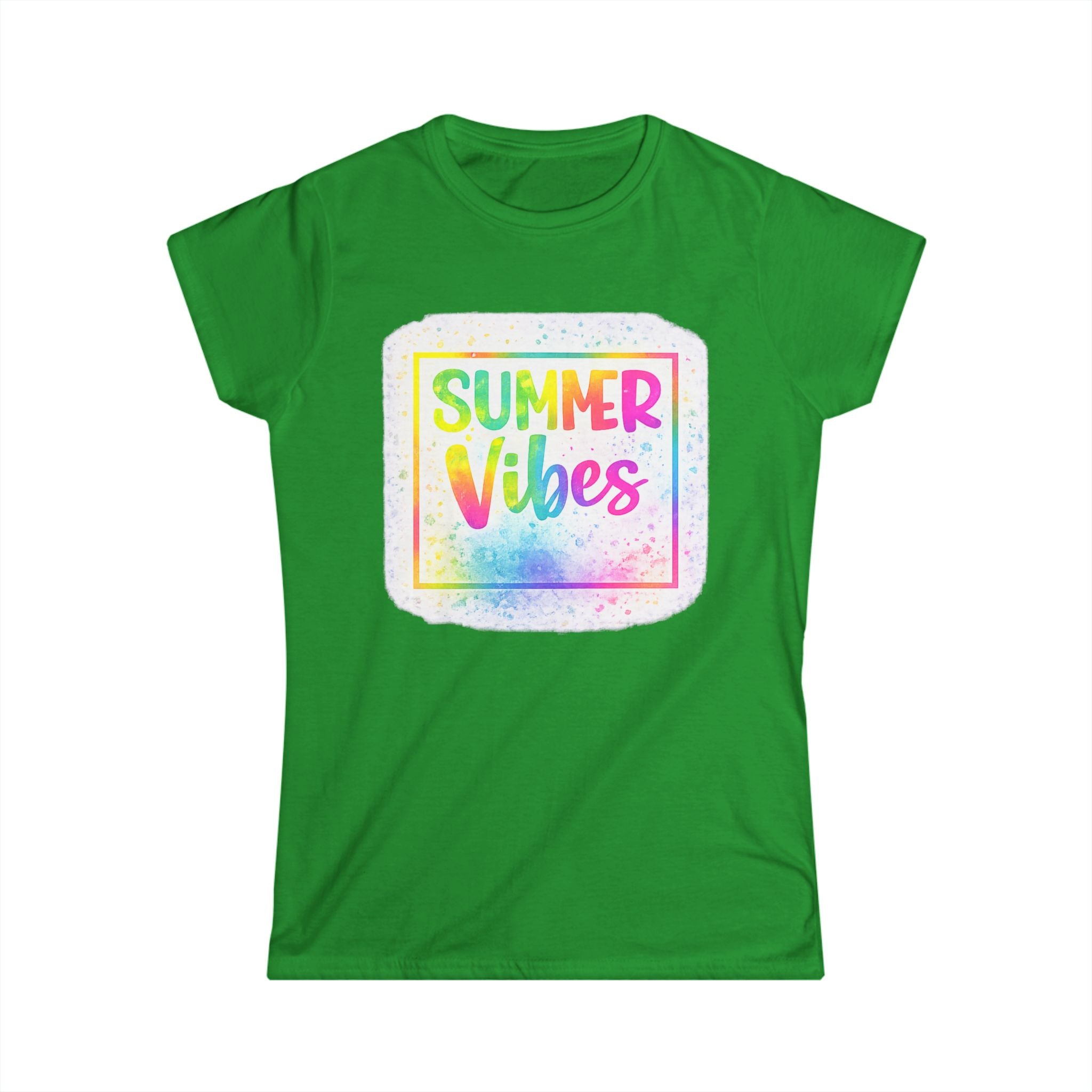 Summer Vibes Women's Tee — Colorful Rainbow Beach Shirt