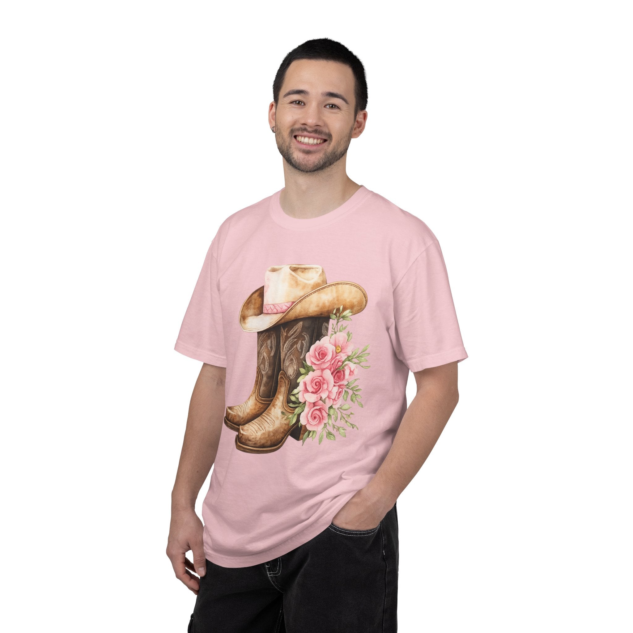 Cowboy Boots & Hat Floral T-Shirt — Western Country Floral Tee