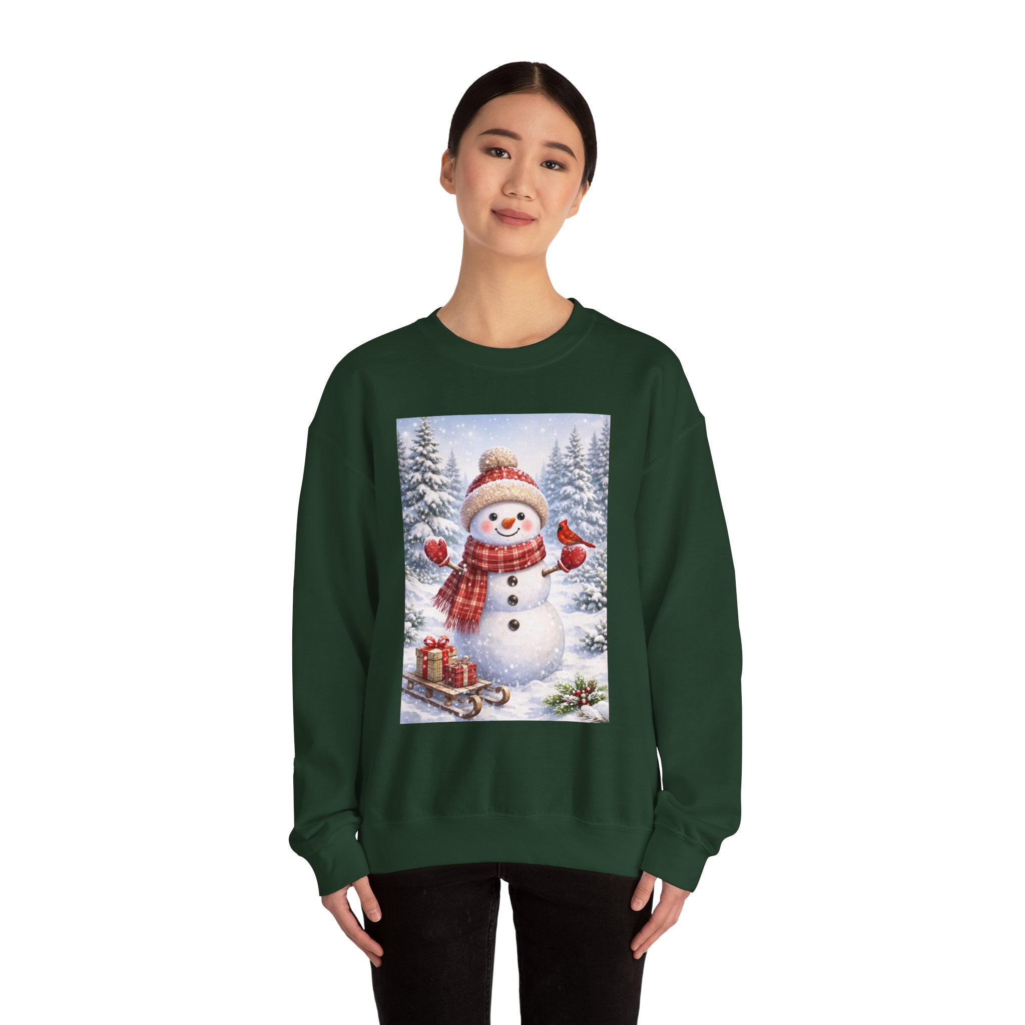 Snowman Christmas Sweatshirt — Festive Winter Holiday Crewneck