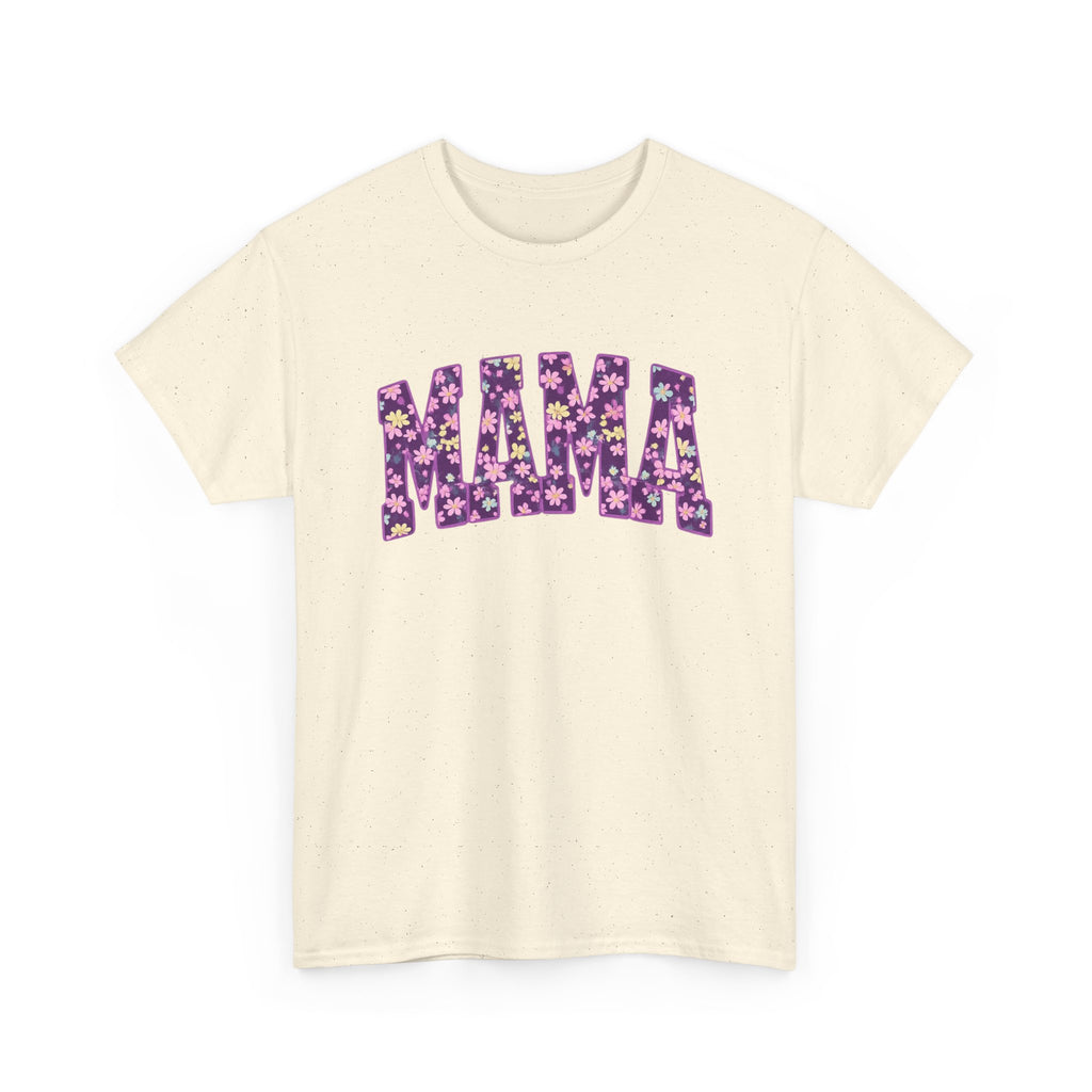 Mama Floral Tee — Purple Flower Mom Shirt for Mother's Day & Everyday