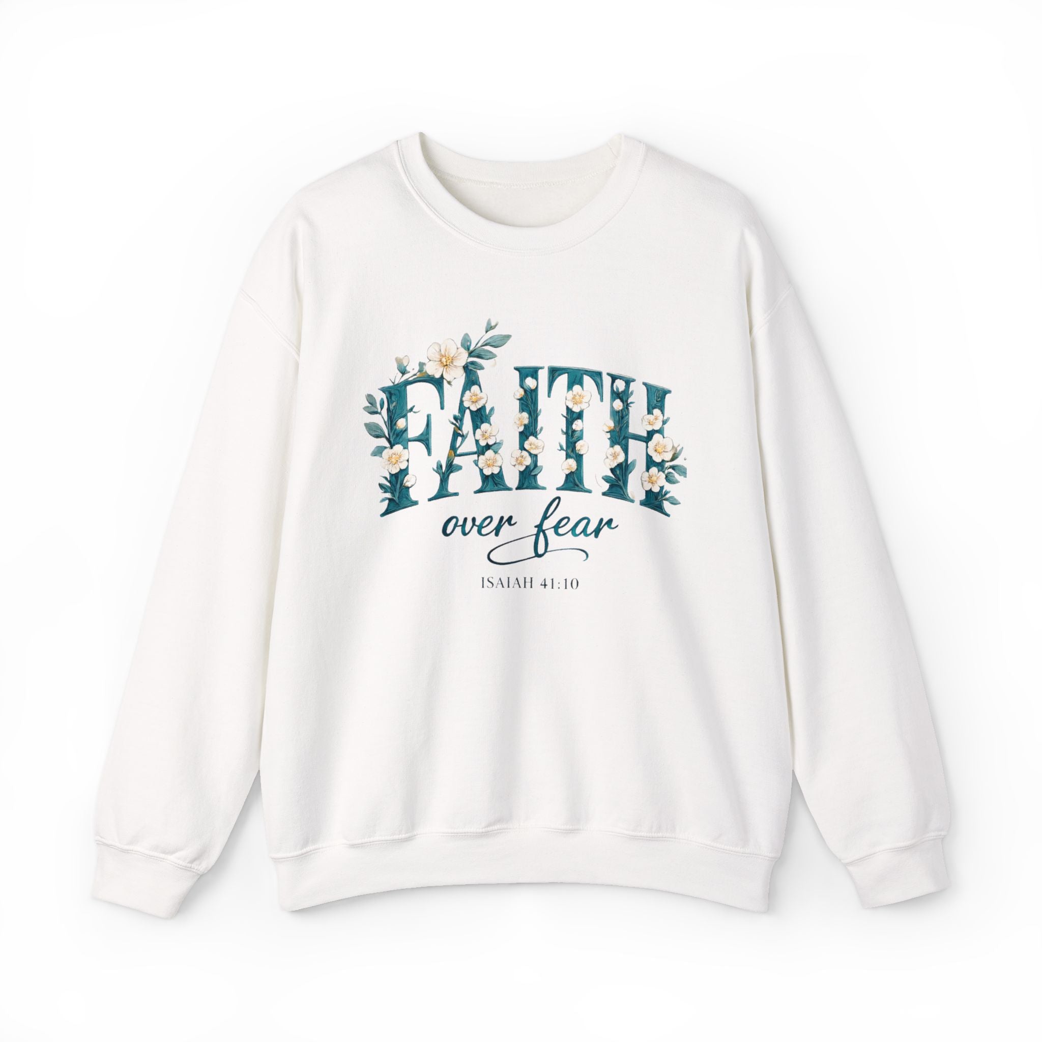 Faith Over Fear Floral Crewneck Sweatshirt