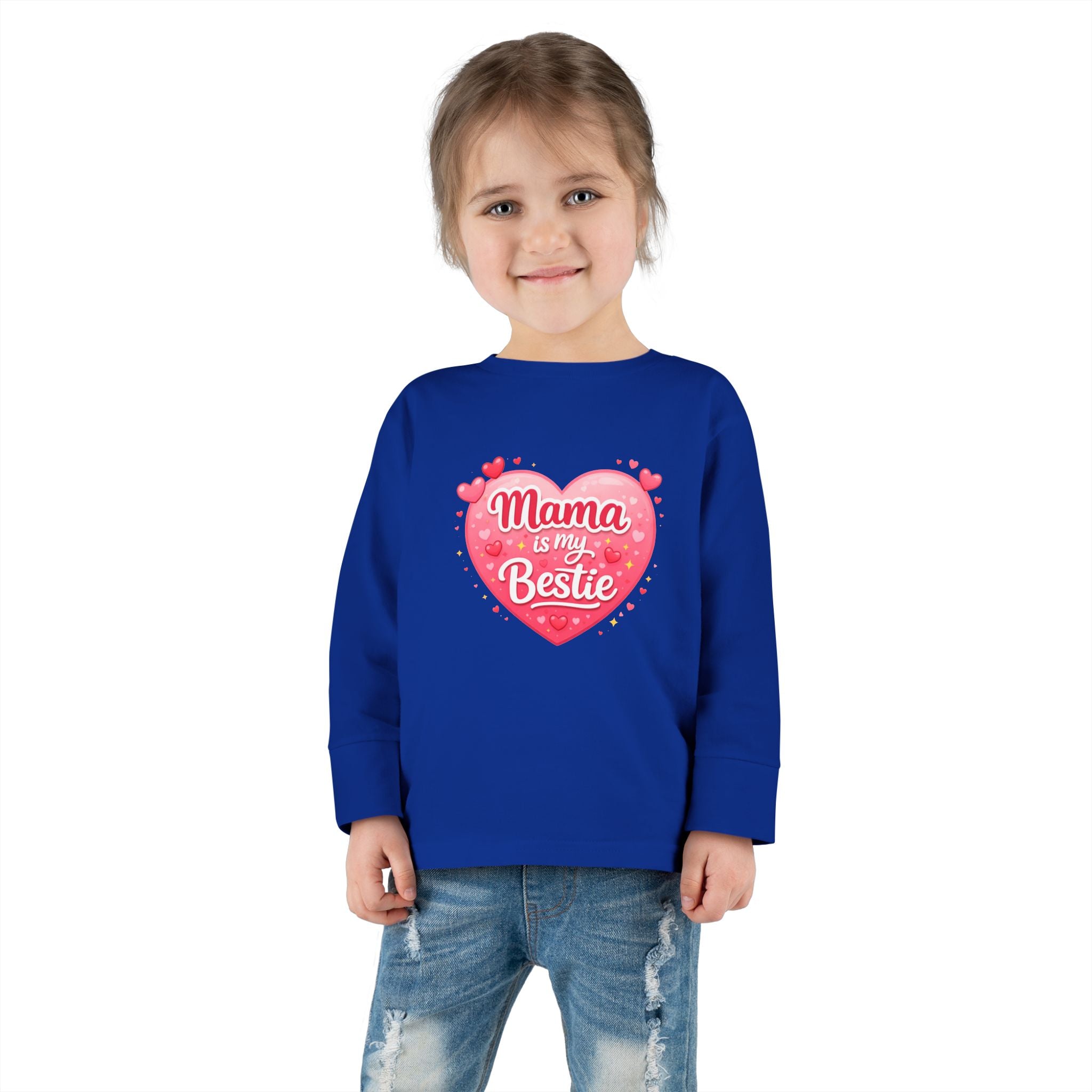 Mama Is My Bestie Toddler Long Sleeve Tee