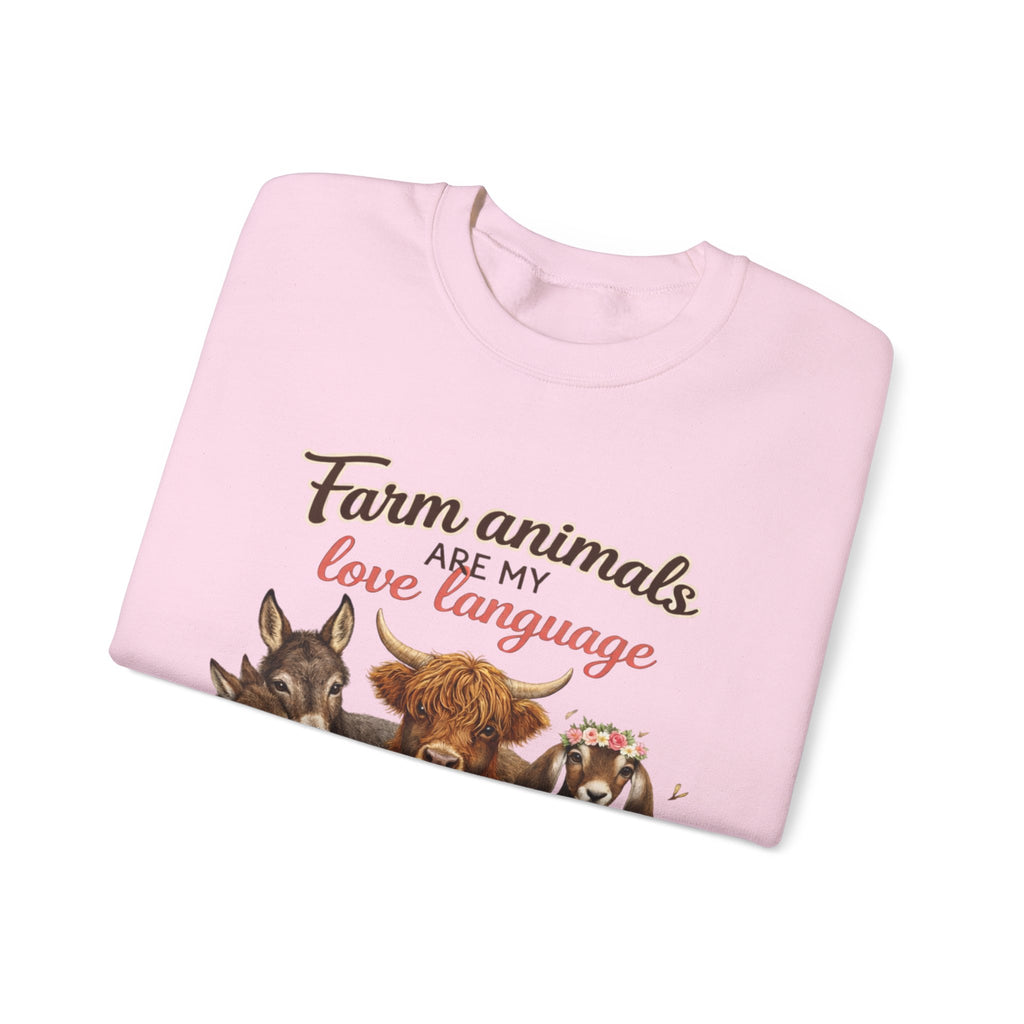 Farm Animals Are My Love Language Crewneck Sweatshirt