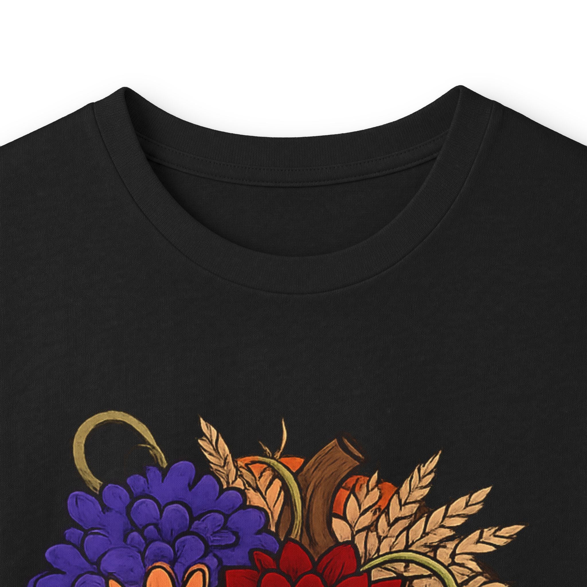 Thankful Mama Long Sleeve Tee — Thanksgiving Floral Cornucopia Shirt