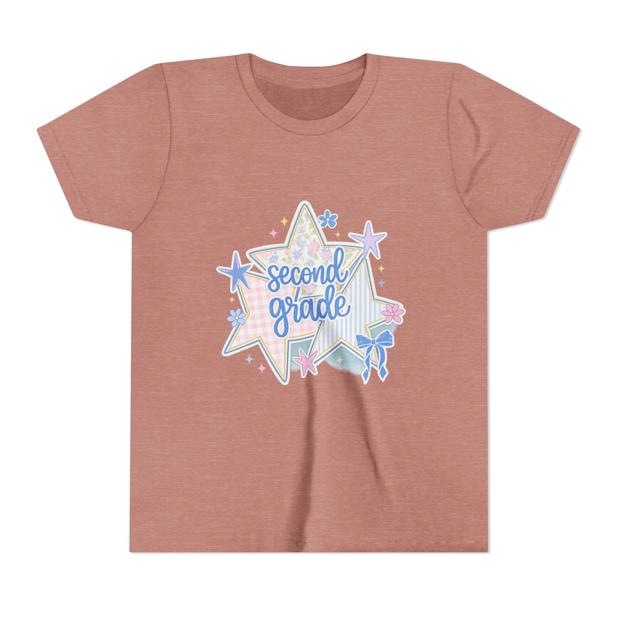 Second Grade Youth T‑Shirt — Cute Pastel Star Back to School Tee
