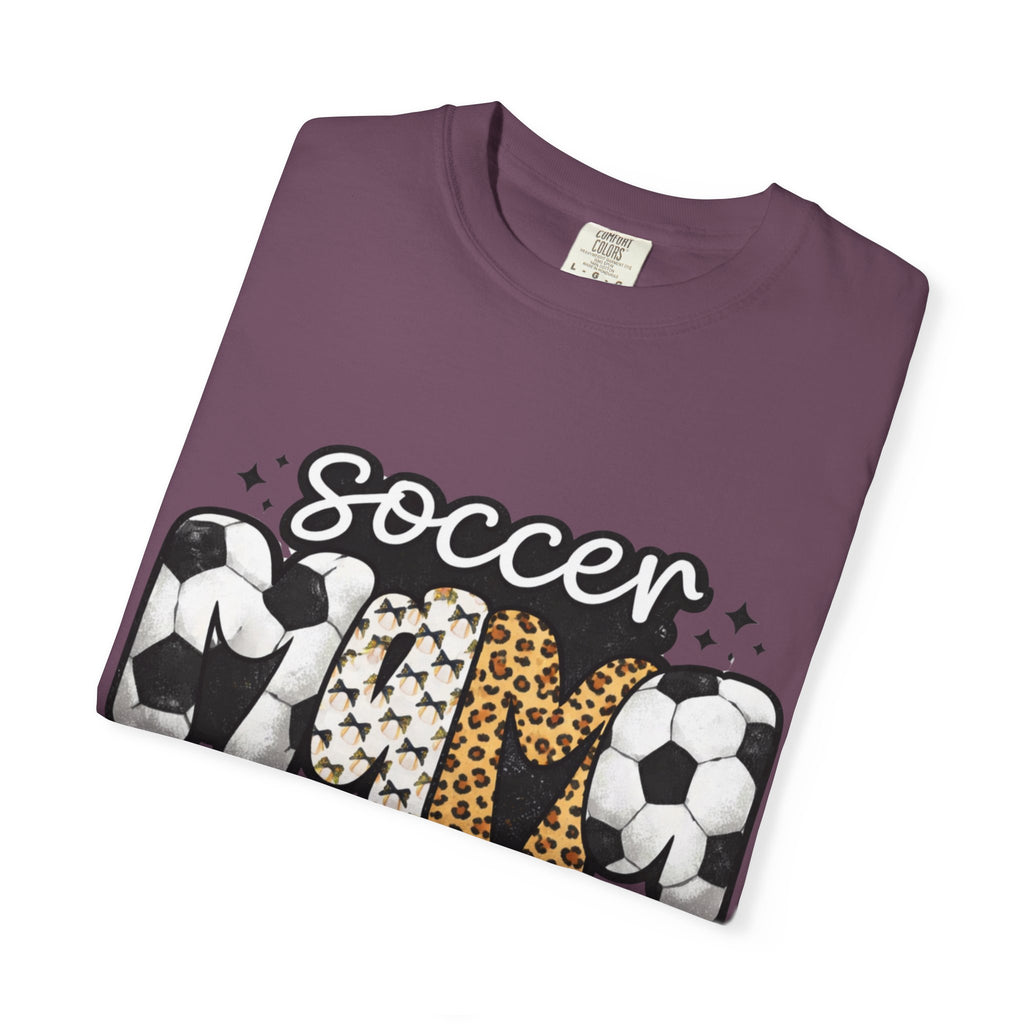 Soccer Mom T-Shirt — Leopard & Ball Graphic Tee for Soccer Moms