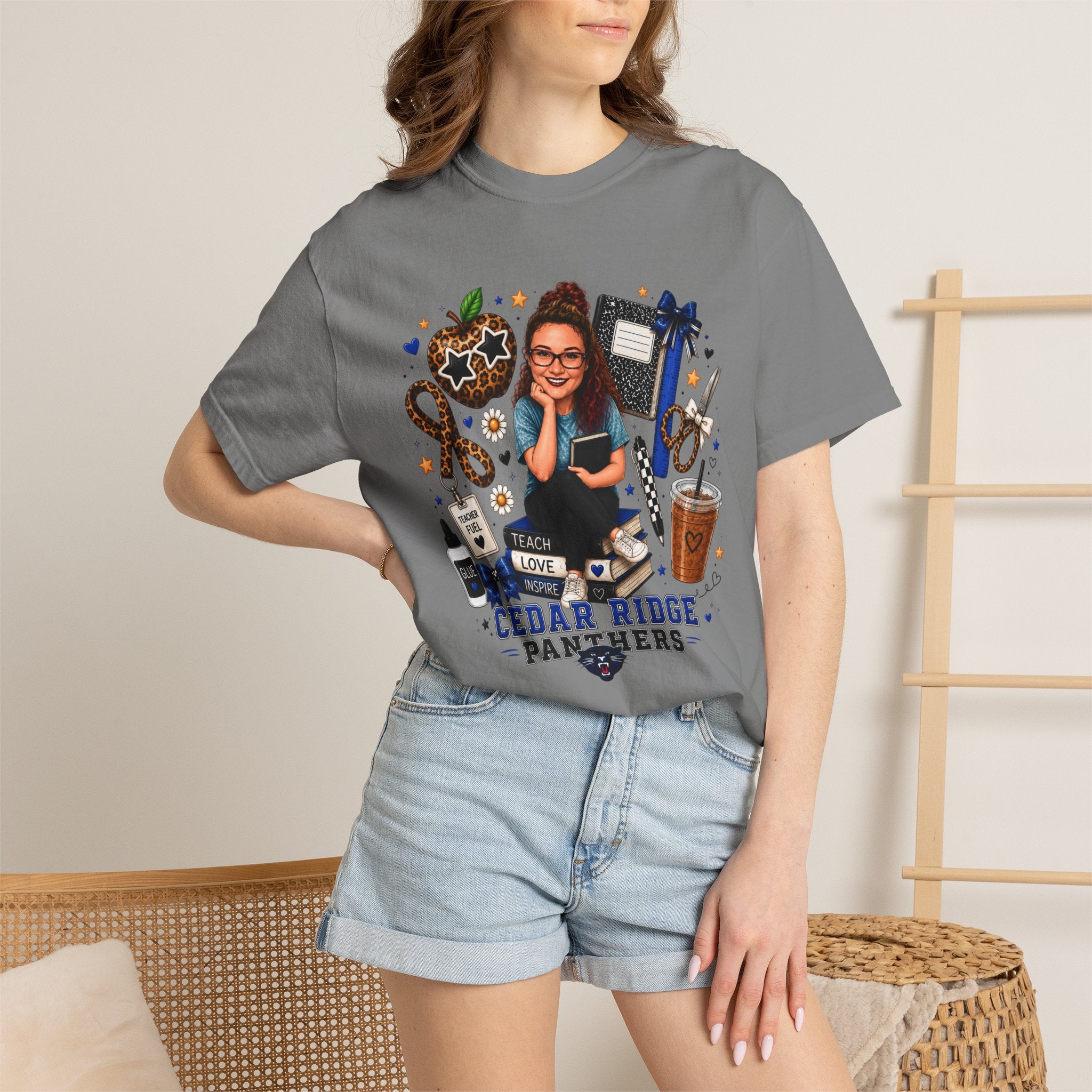Cedar Ridge Panthers Teacher Graphic T-Shirt