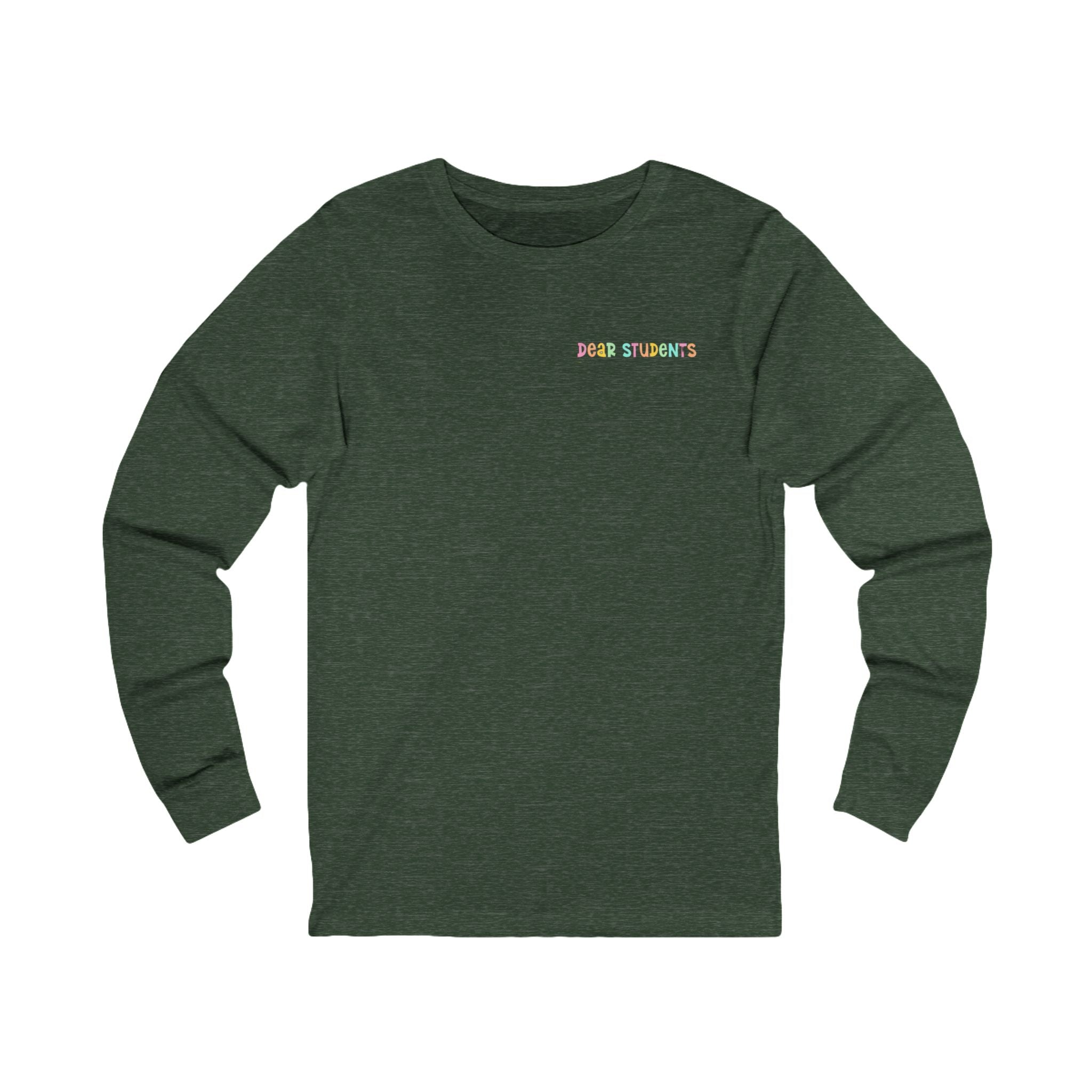 Long Sleeve Tee — "Be a Bestie Not a Bully" Pastel Kindness Shirt