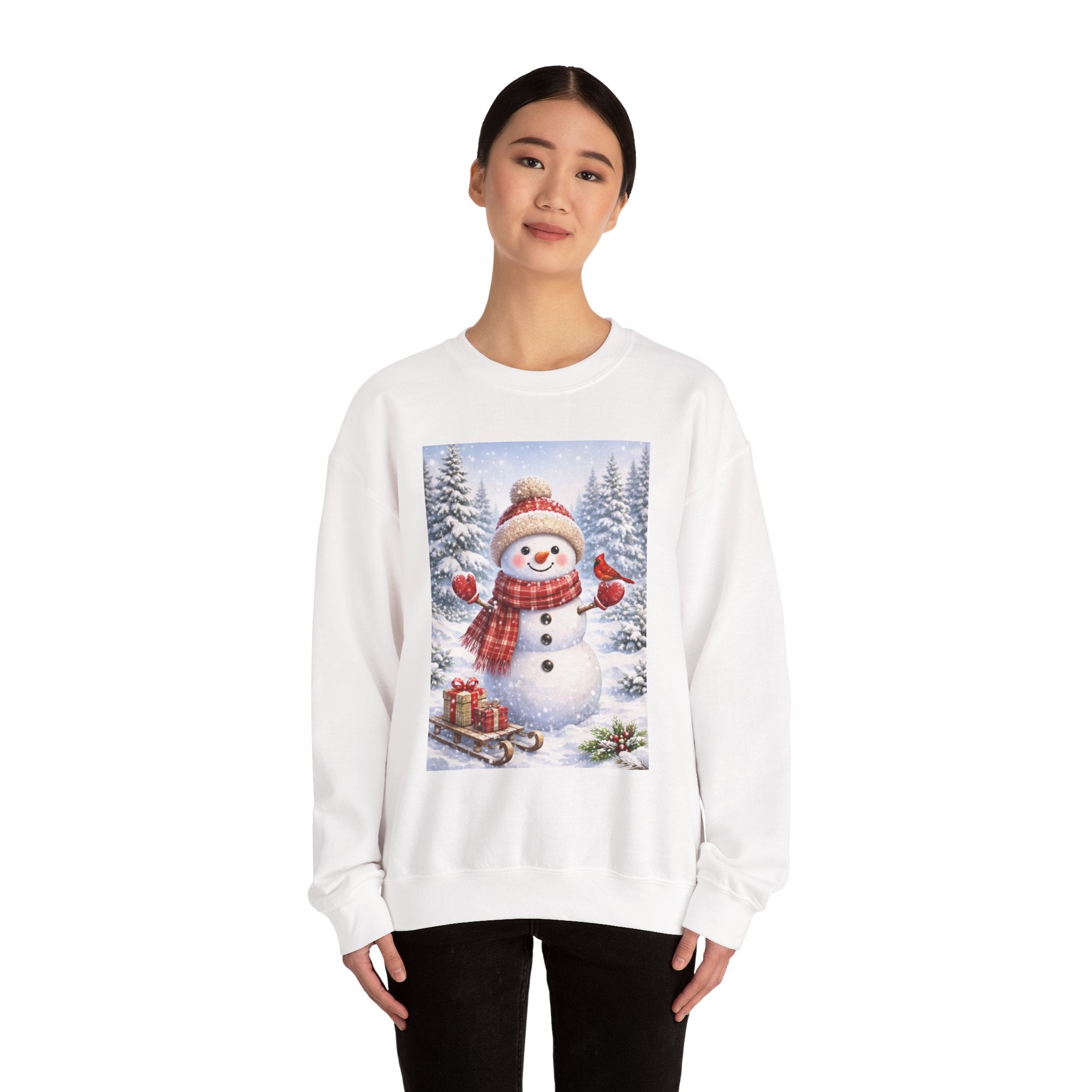 Snowman Christmas Sweatshirt — Festive Winter Holiday Crewneck