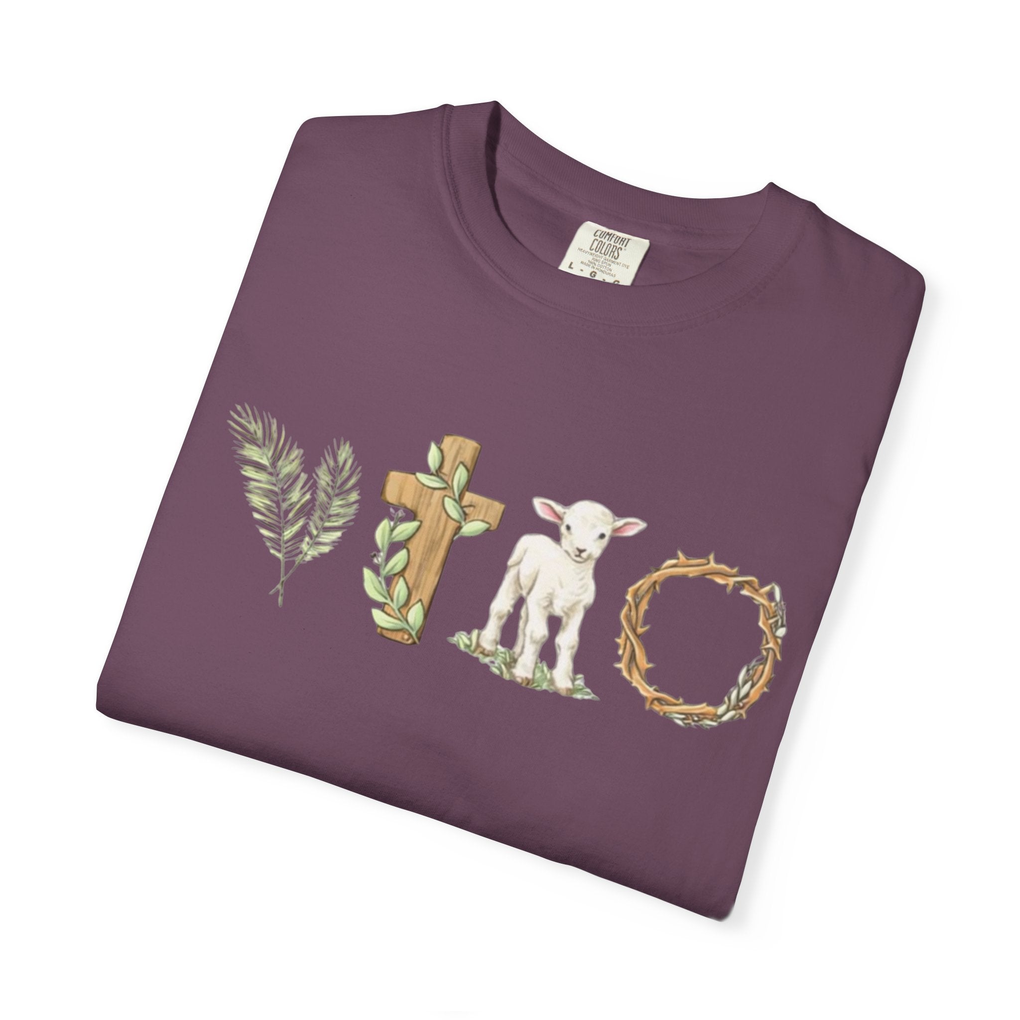 Easter Floral Cross & Lamb T-Shirt