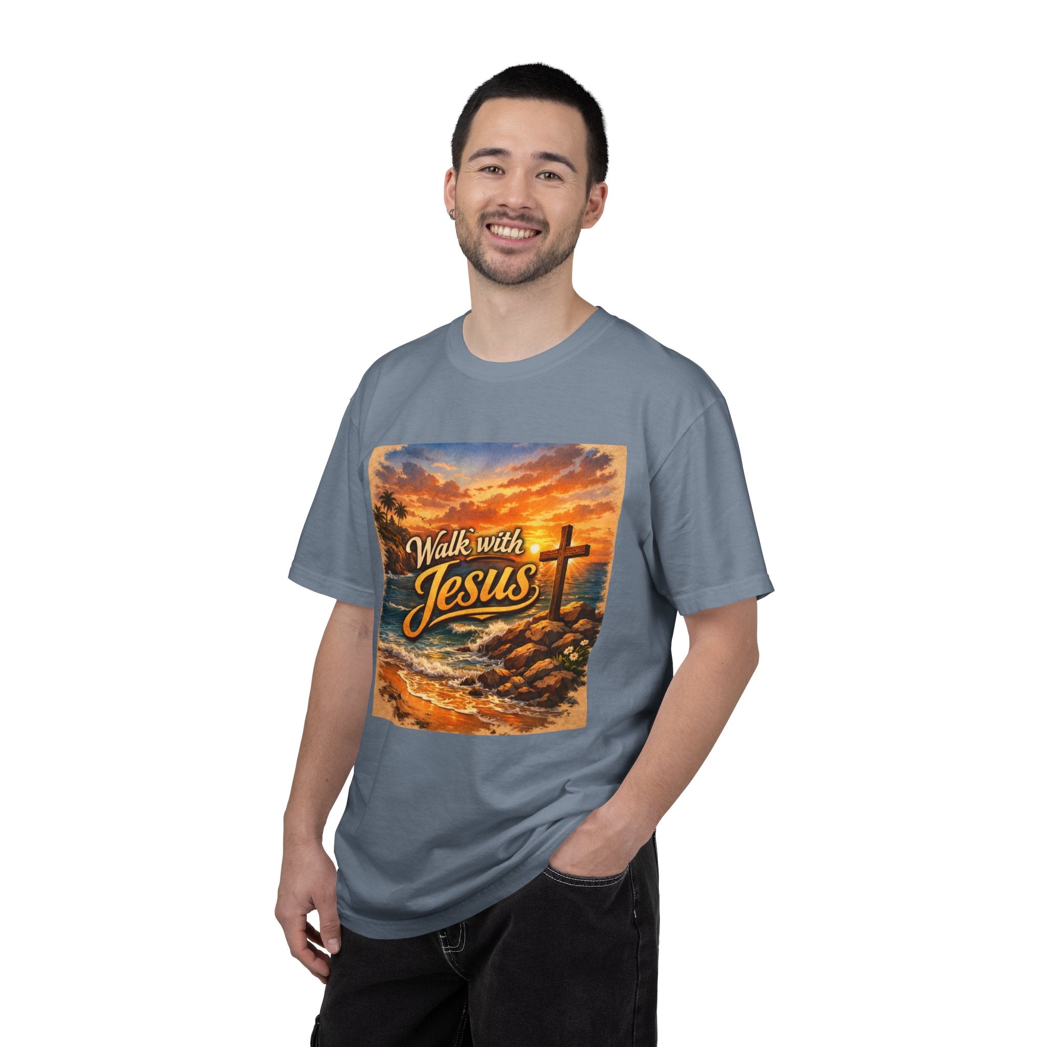 Walk With Jesus T-Shirt — Sunset Cross Christian Tee