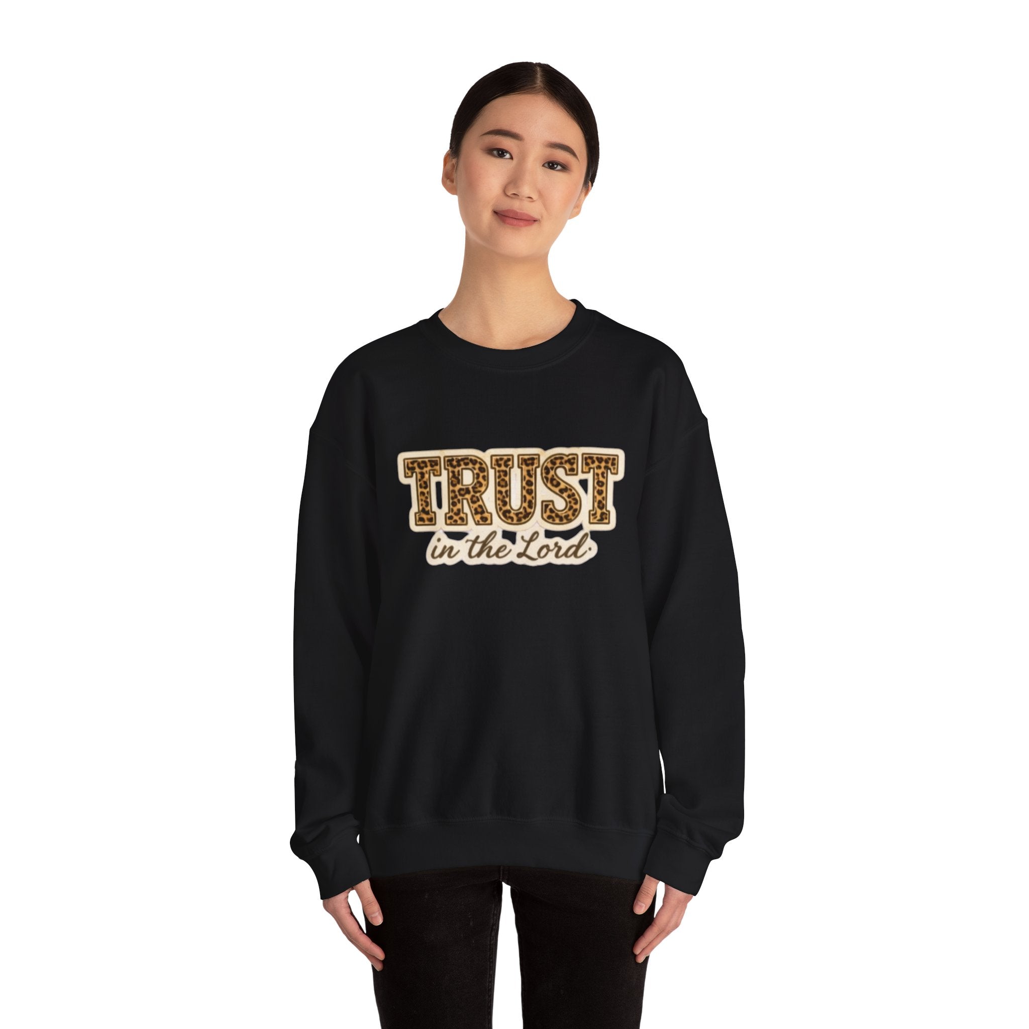 Trust in the Lord Crewneck Sweatshirt — Christian Faith Inspirational Pullover
