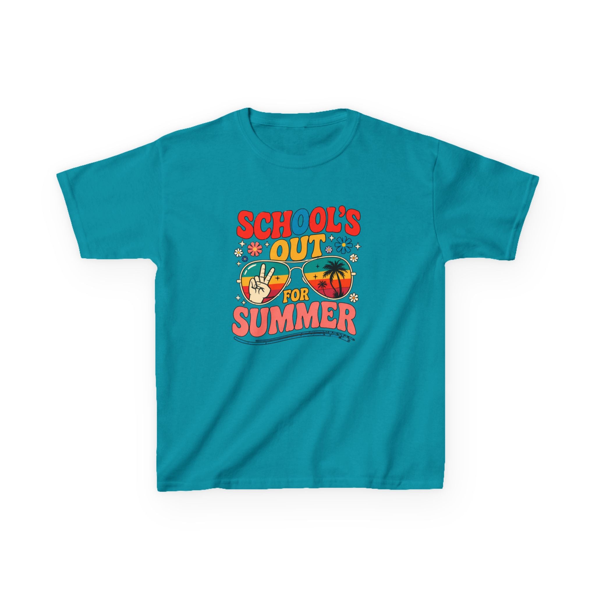 School's Out for Summer Kids T‑Shirt — Retro Beach Vacation Tee