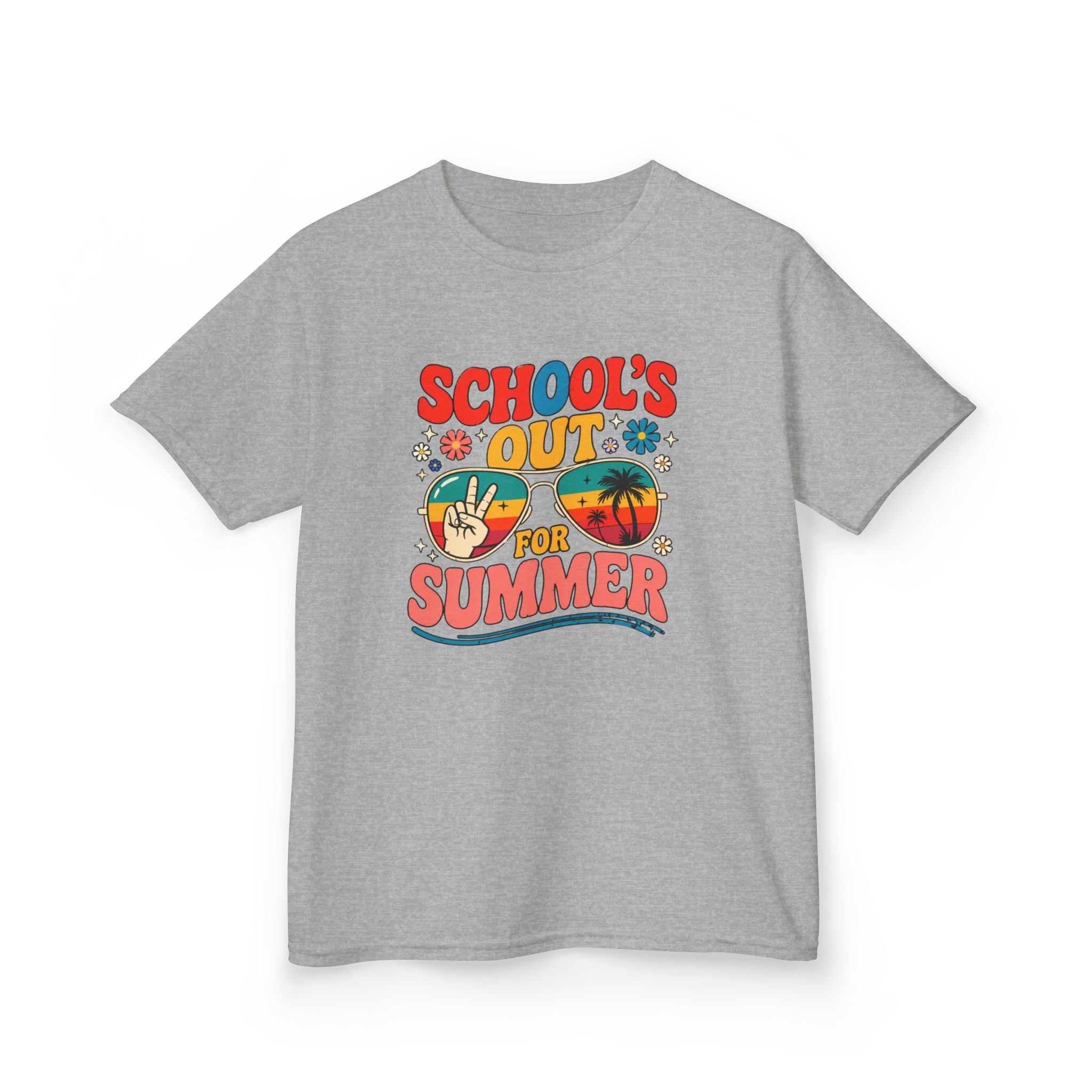 School's Out for Summer Kids T‑Shirt — Retro Beach Vacation Tee