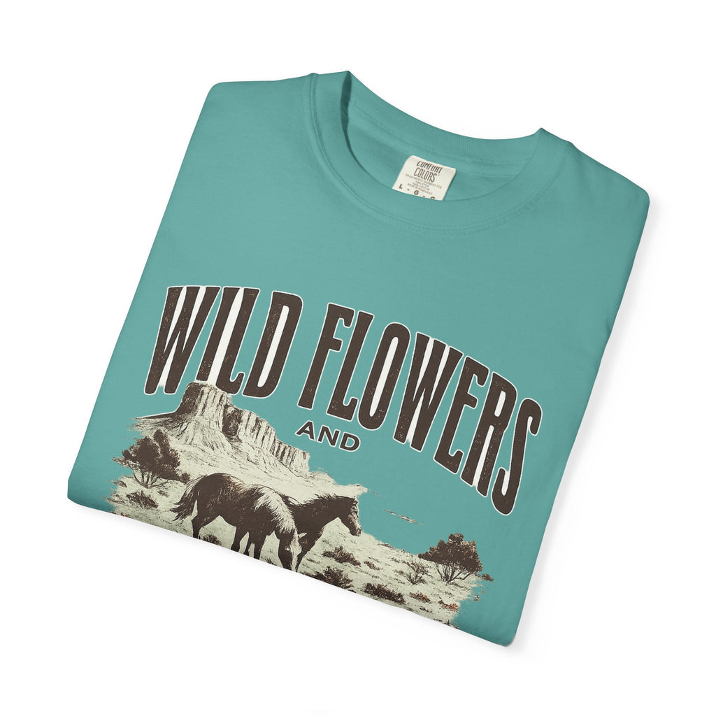 Wild Flowers and Wild Horses Graphic T-Shirt