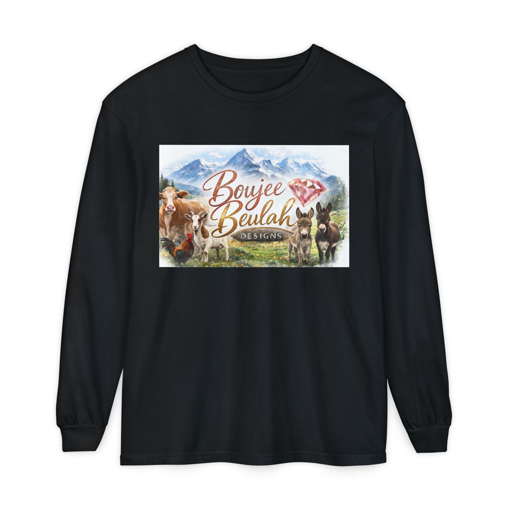 Boujee Beulah Farm Crew Long Sleeve T-Shirt
