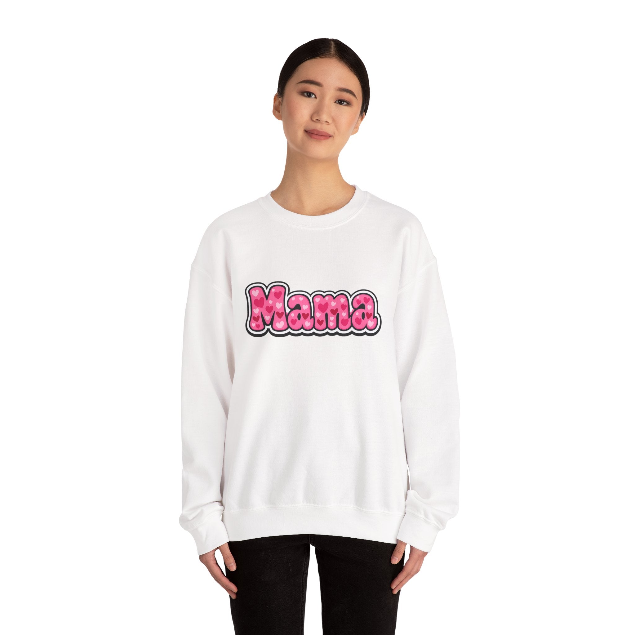 Mama Pink Bubble Letter Crewneck Sweatshirt