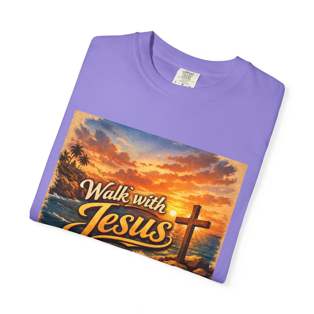 Walk With Jesus T-Shirt — Sunset Cross Christian Tee