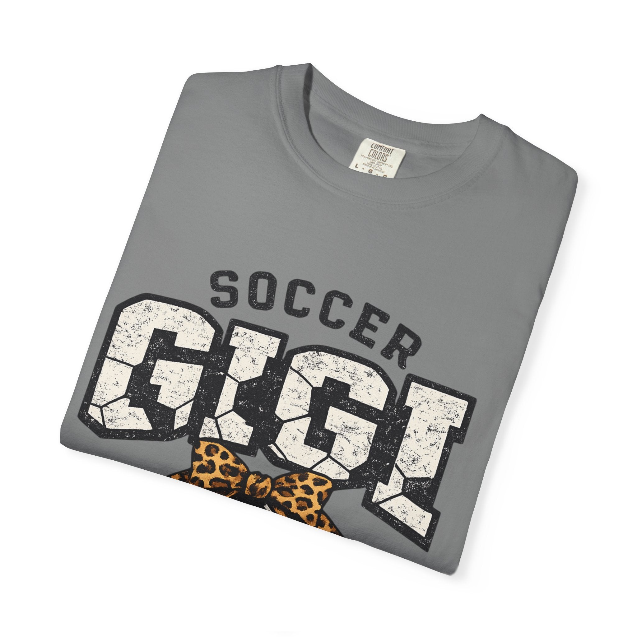 Soccer Gigi T-Shirt — Leopard Bow Soccer Mom Shirt