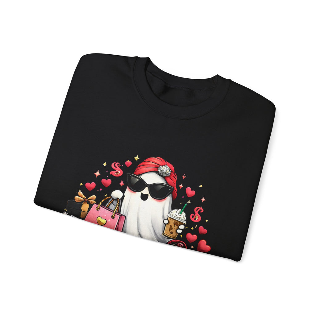 Valentine Boo Tee Sweatshirt — Cute Ghost Valentine Graphic Crewneck