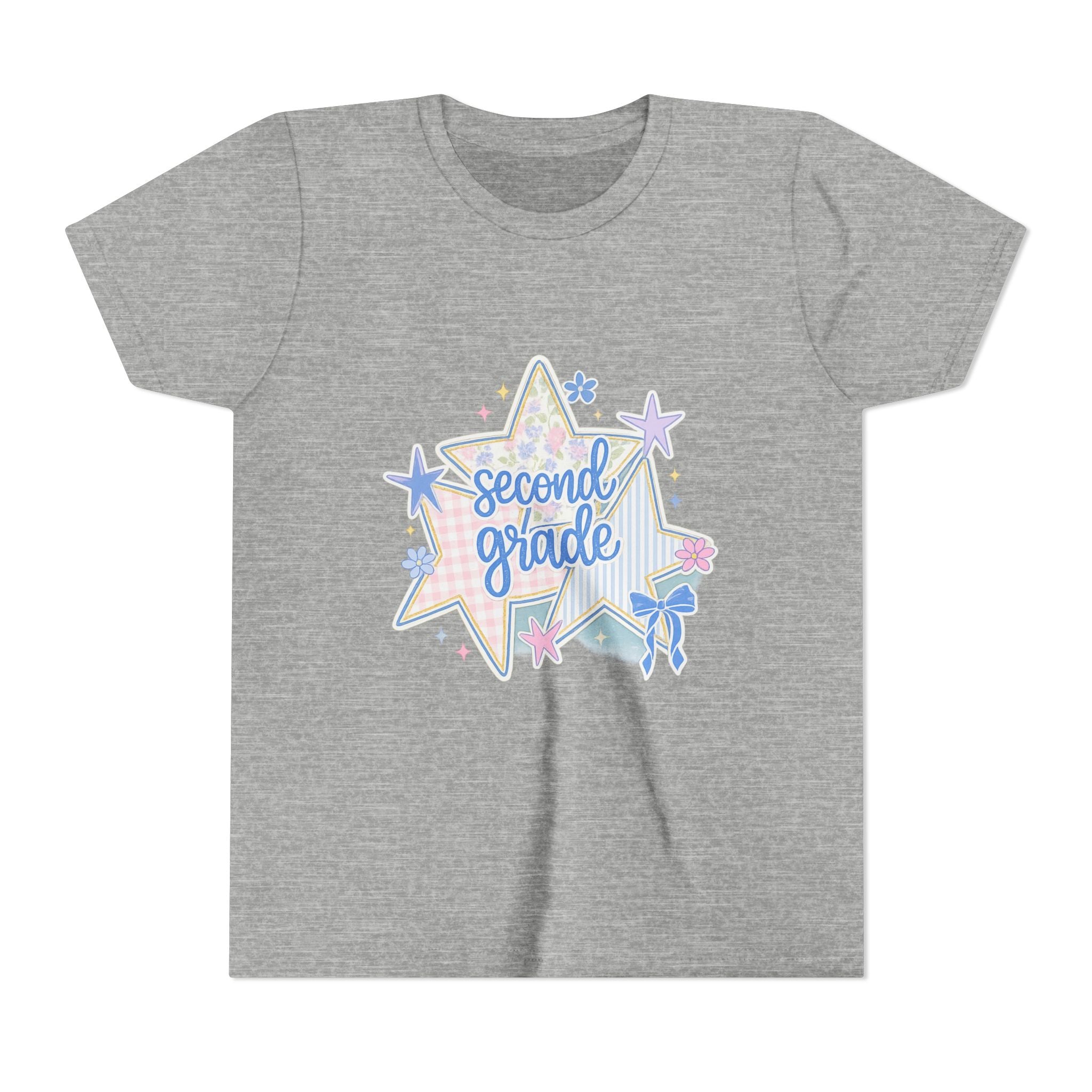 Second Grade Youth T‑Shirt — Cute Pastel Star Back to School Tee