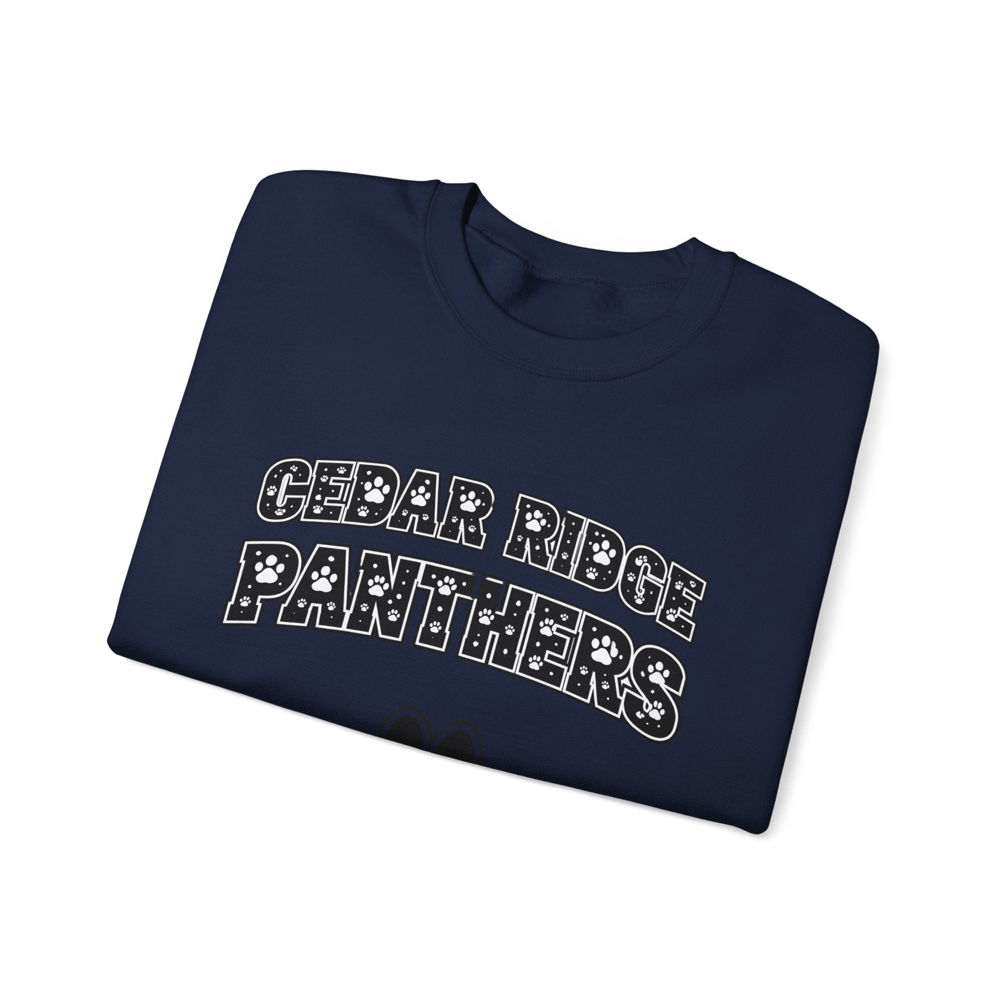 Cedar Ridge Panthers Crewneck Sweatshirt — Paw School Spirit Pullover