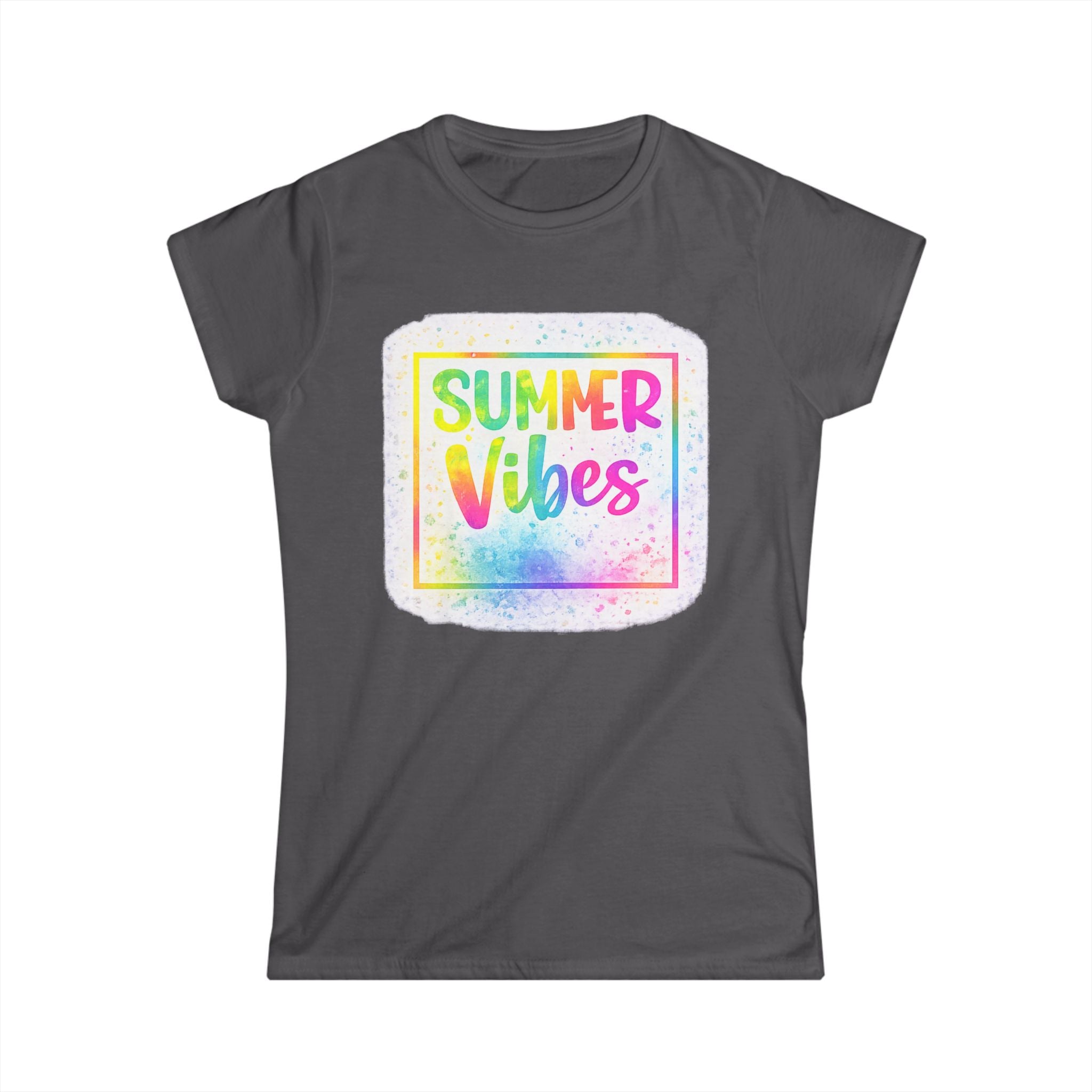 Summer Vibes Women's Tee — Colorful Rainbow Beach Shirt