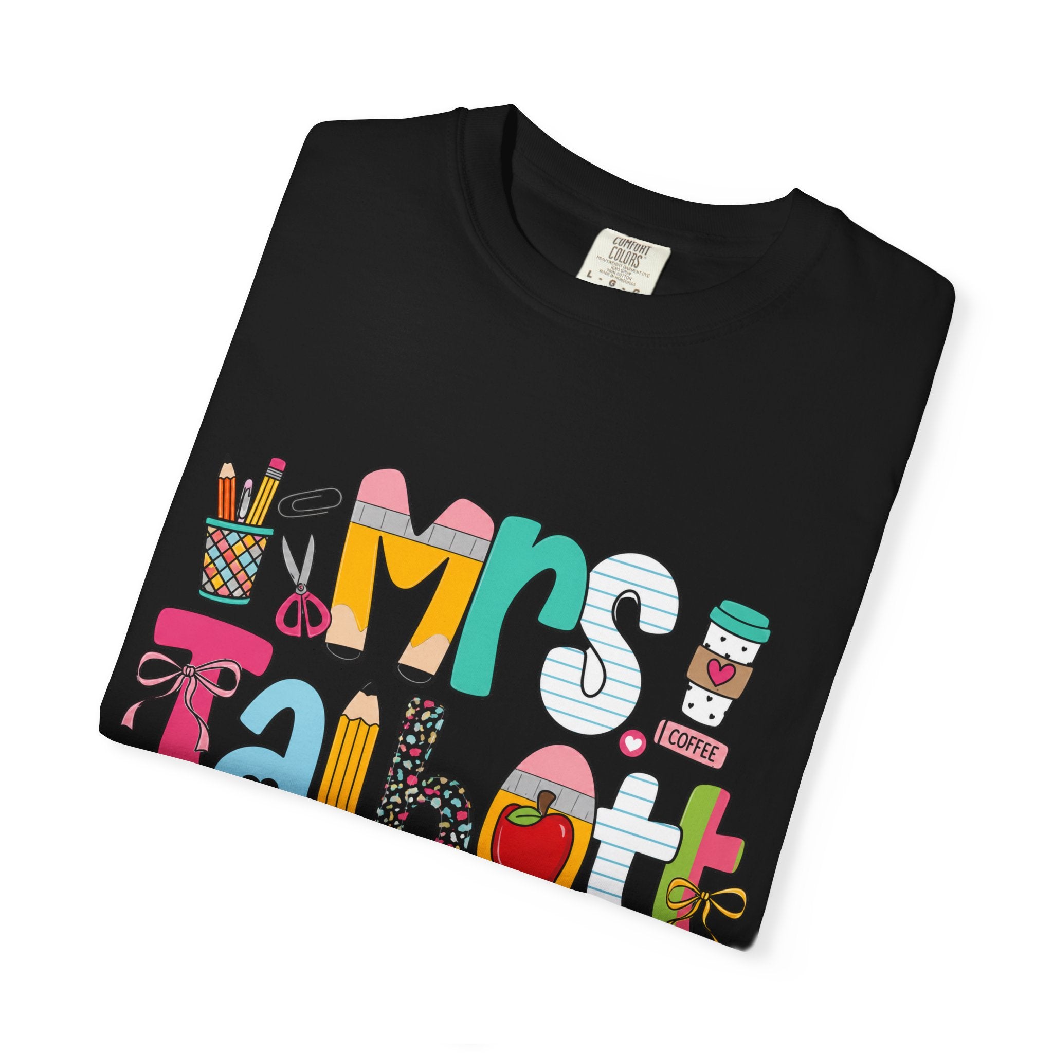 Teacher Name T‑Shirt — "Mrs. Talbott" Cute Classroom Doodle Design
