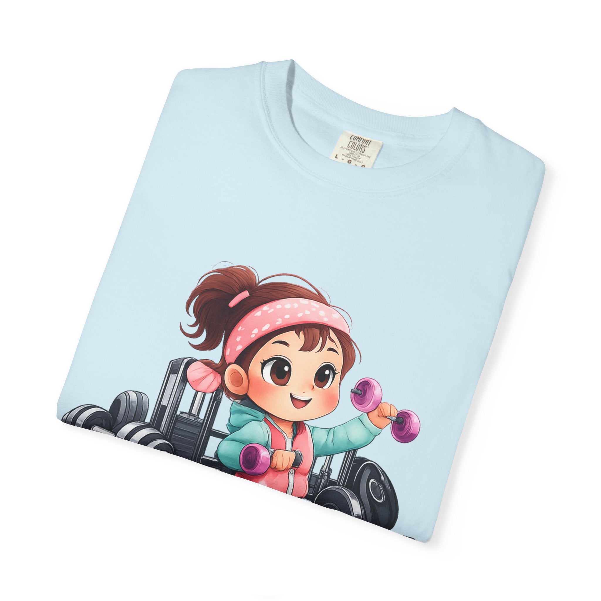 Gym Life T-Shirt — Cute Cartoon Weightlifting Tee ("Enjoying the Gym Life")