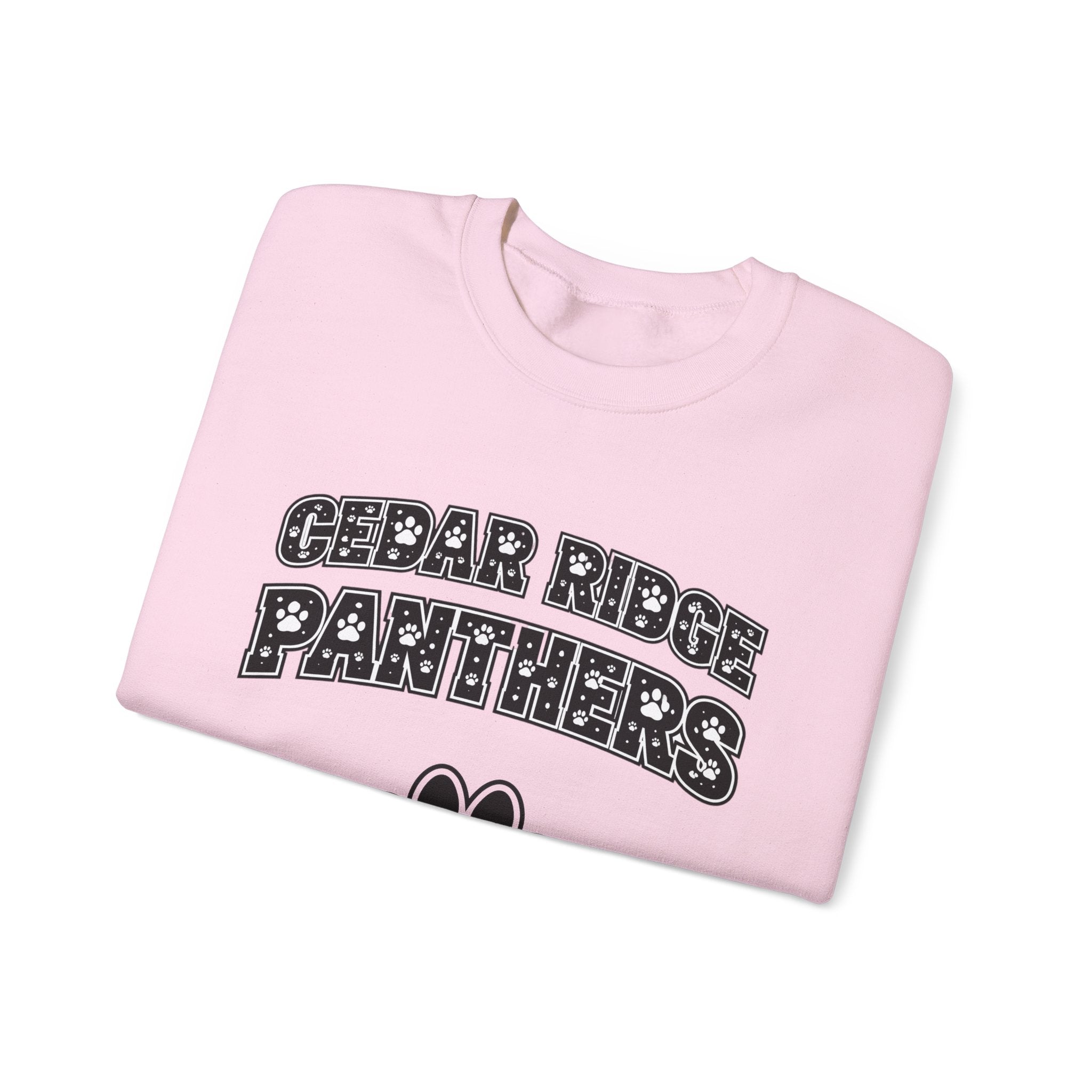 Cedar Ridge Panthers Crewneck Sweatshirt — Paw School Spirit Pullover
