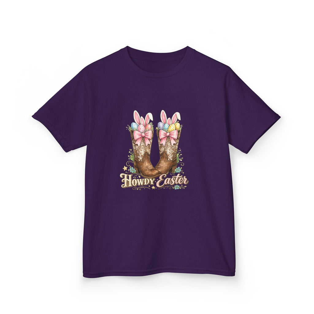 Kids Tee — Howdy Easter Horseshoe with Pastel Bows
