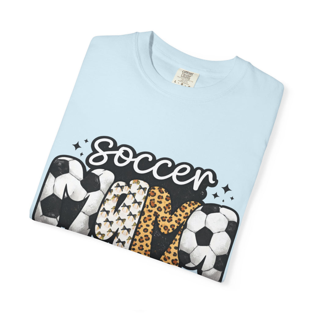Soccer Mom T-Shirt — Leopard & Ball Graphic Tee for Soccer Moms