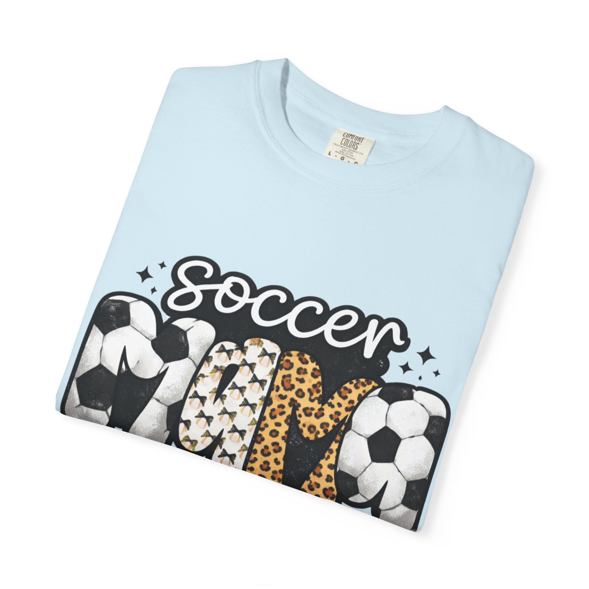 Soccer Mom T-Shirt — Leopard & Ball Graphic Tee for Soccer Moms
