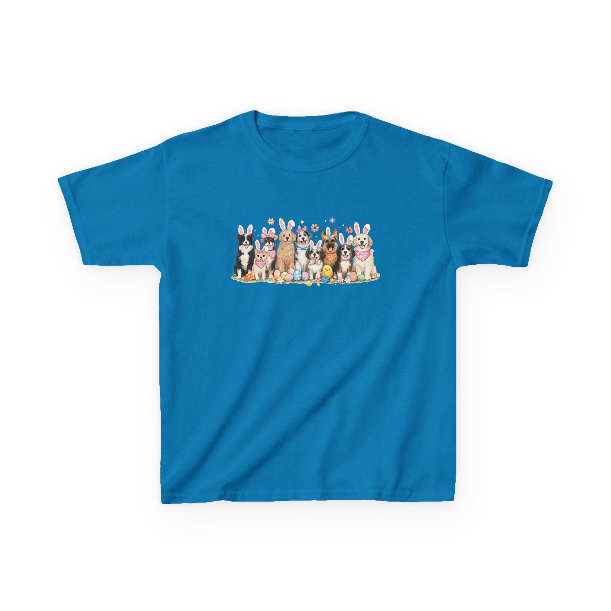 Kids Tee — Cute Row of Party Dogs Graphic