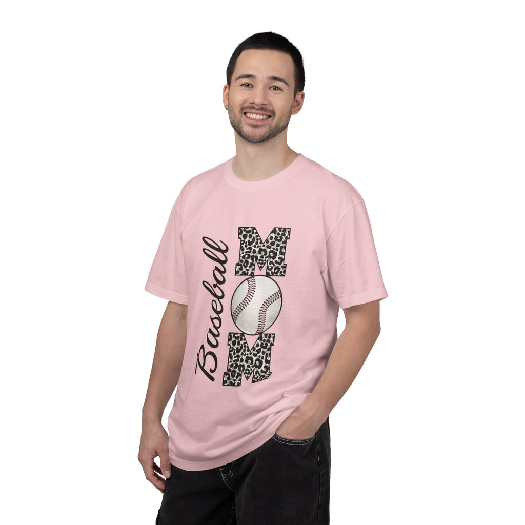 Baseball Mom Leopard Print T-Shirt — Baseball Mom Tee with Baseball Graphic