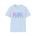 Mama Brushstroke T‑Shirt — Pastel Watercolor Mom Tee for Mother’s Day