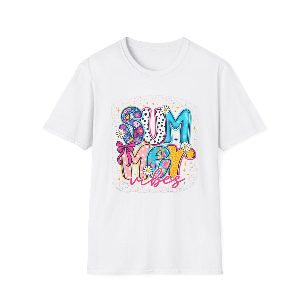 Summer Vibes T-Shirt — Colorful Floral Retro Graphic