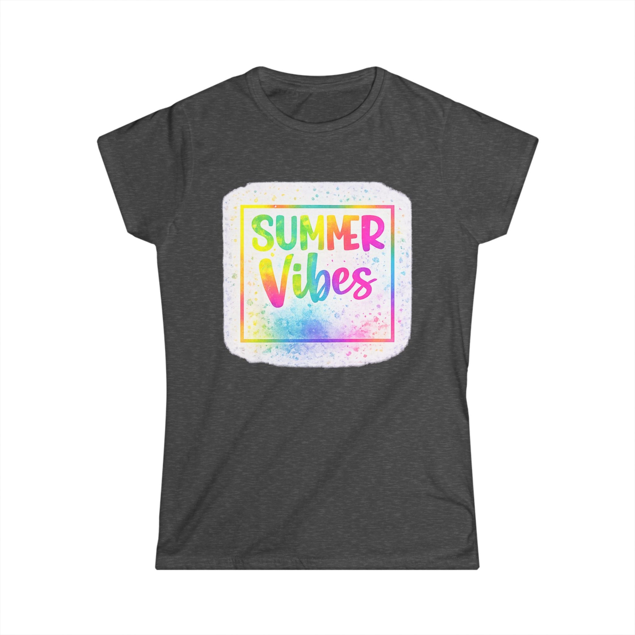 Summer Vibes Women's Tee — Colorful Rainbow Beach Shirt