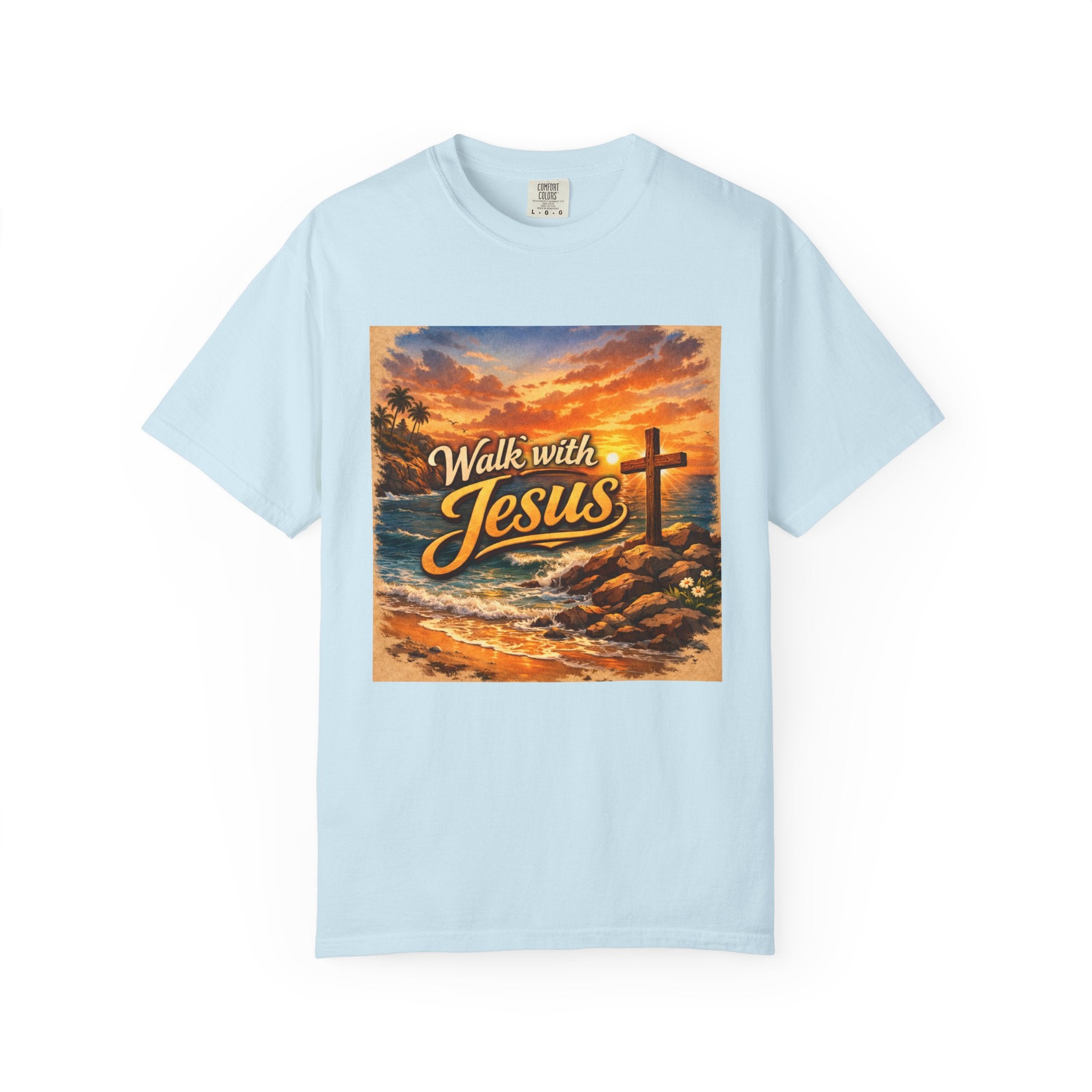 Walk With Jesus T-Shirt — Sunset Cross Christian Tee