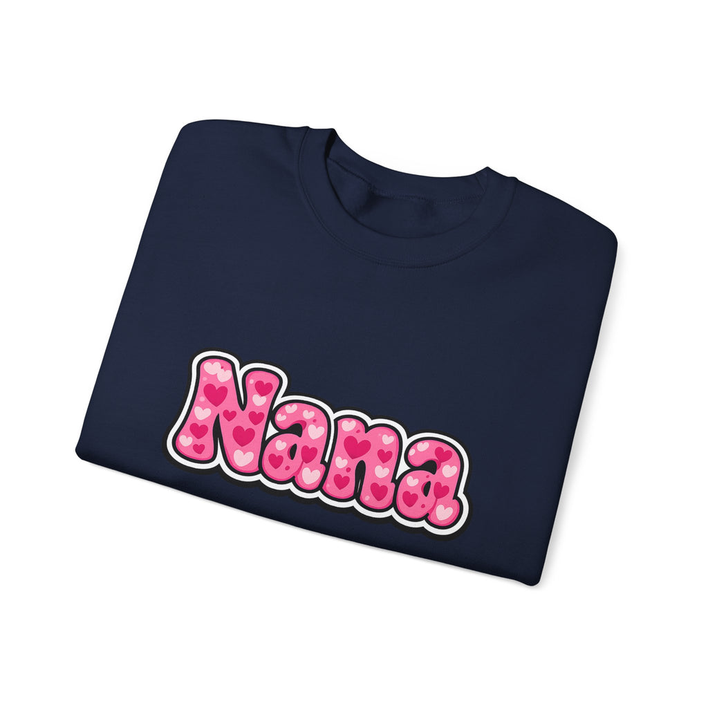 Nana Pink Bubble Text Sweatshirt — Cozy Grandma Gift