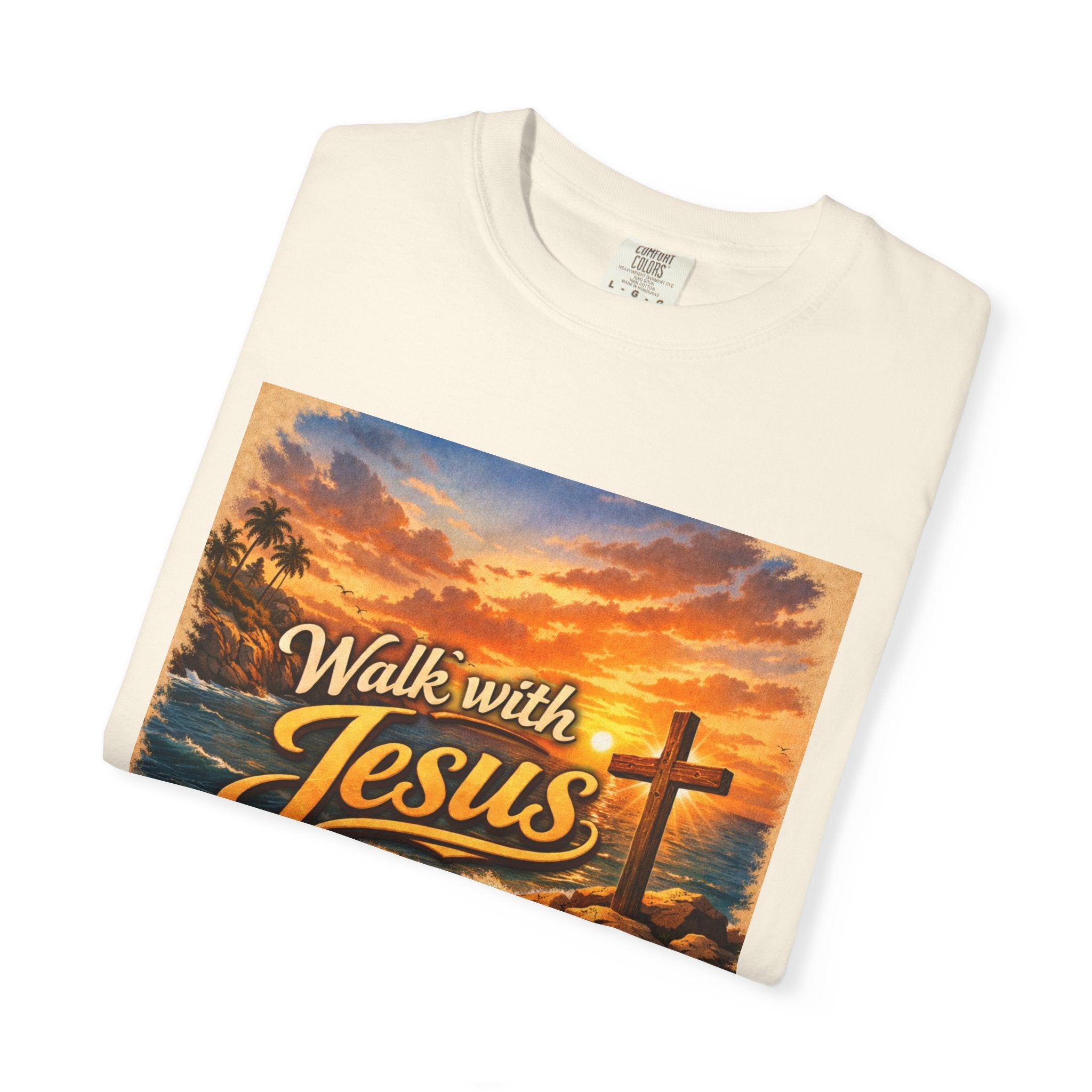 Walk With Jesus T-Shirt — Sunset Cross Christian Tee