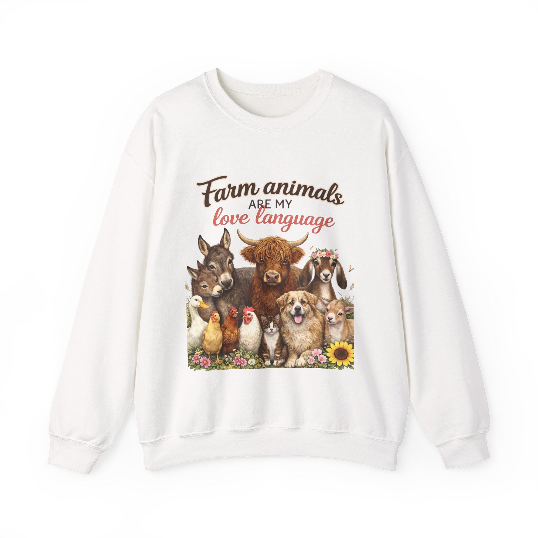 Farm Animals Are My Love Language Crewneck Sweatshirt