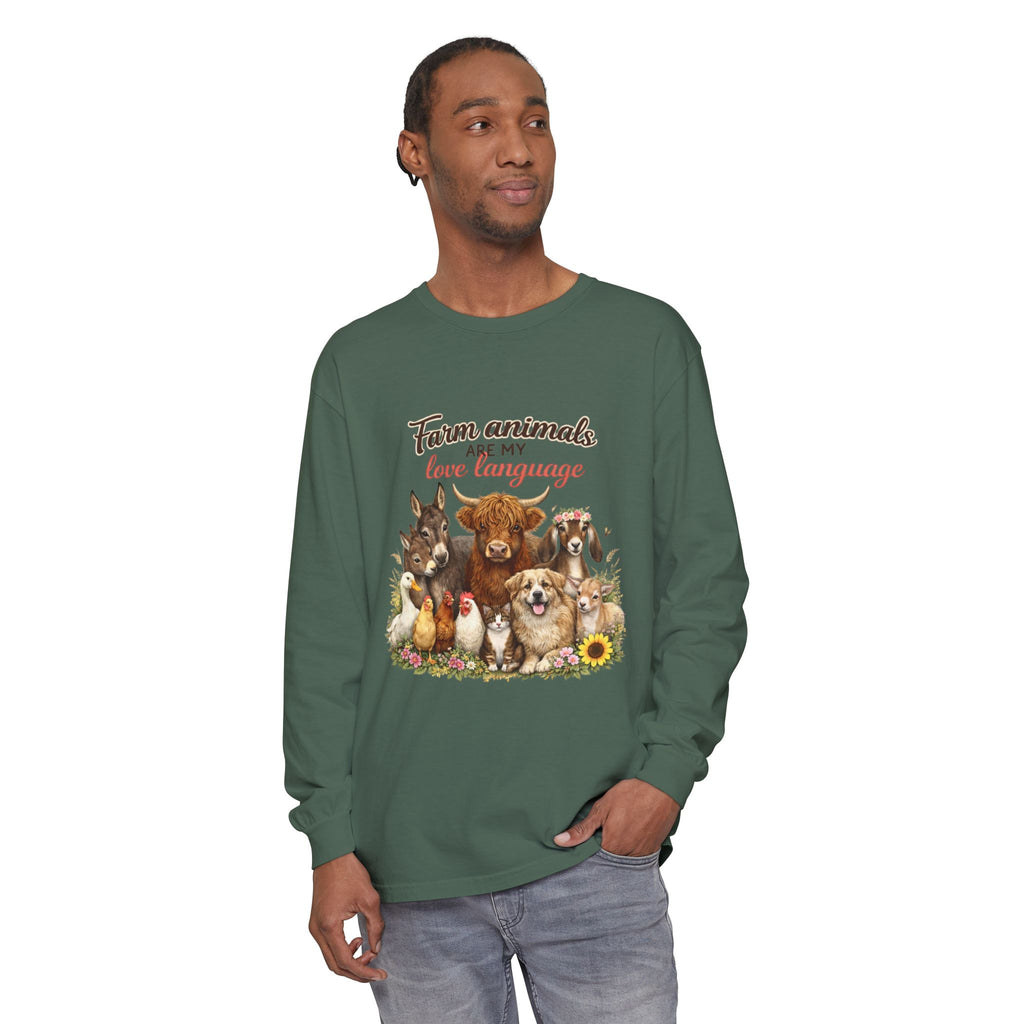 Farm Animals Are My Love Language Long Sleeve Tee