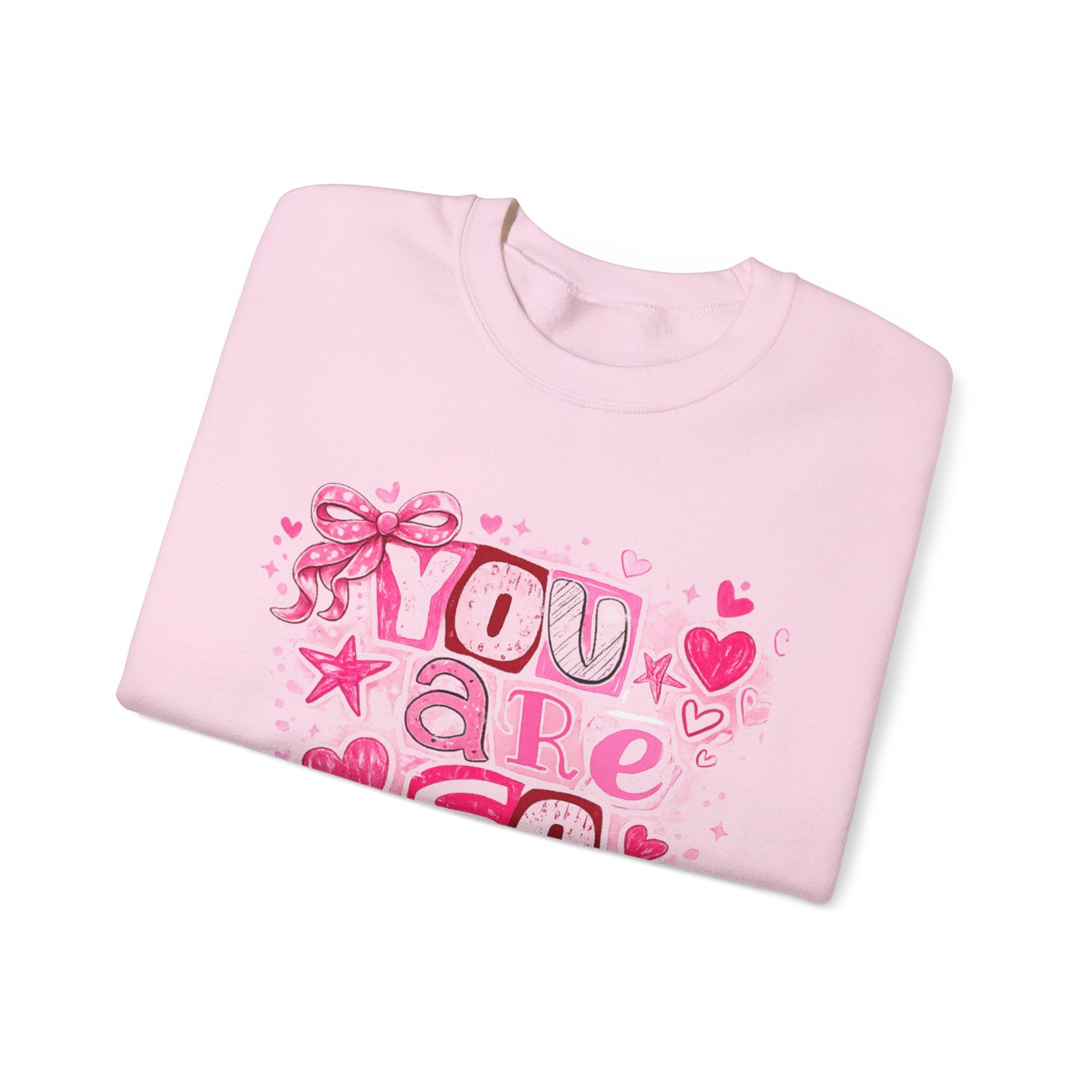 Crewneck Sweatshirt — "You Are So Loved" Christian Heart Design (John 3:16)