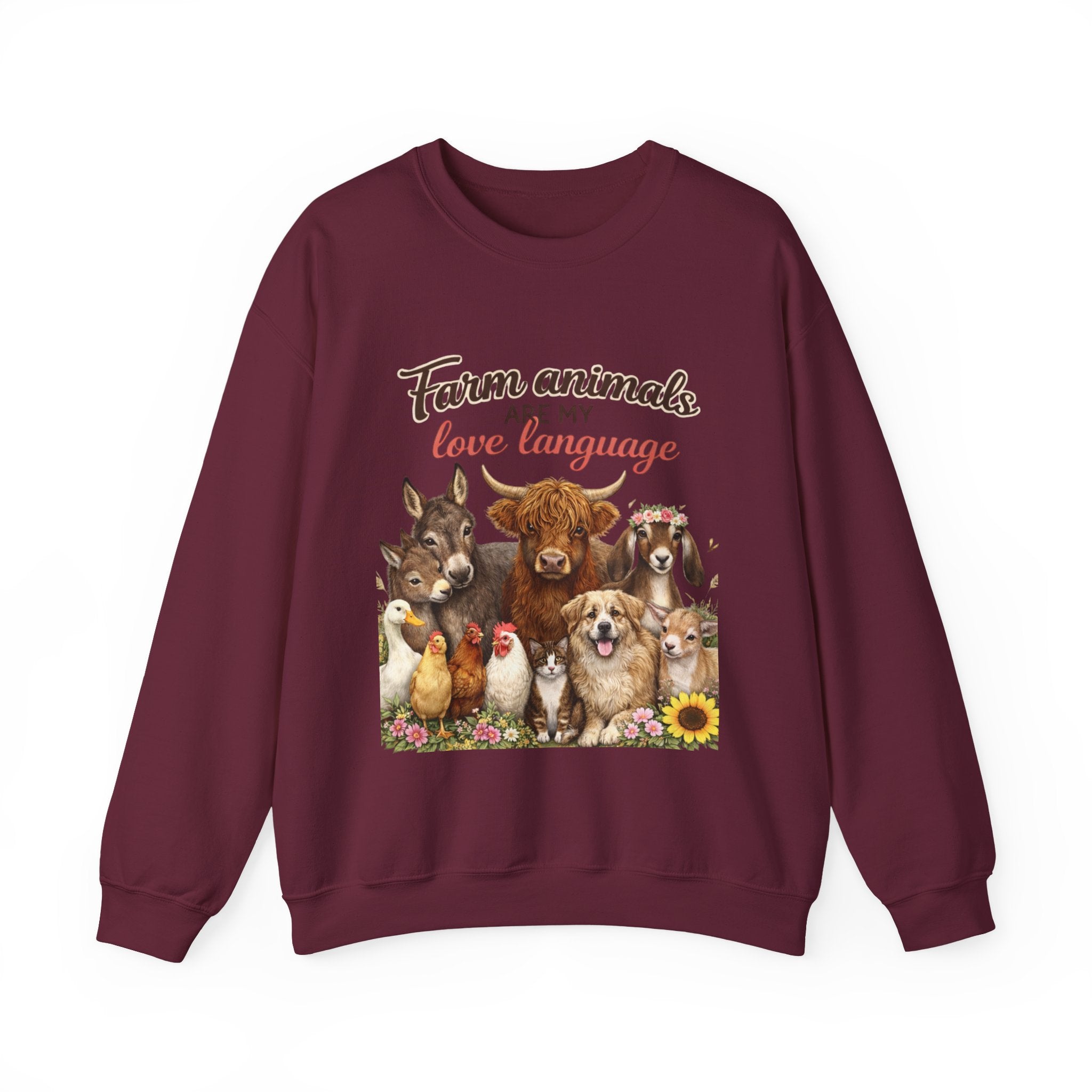 Farm Animals Are My Love Language Crewneck Sweatshirt