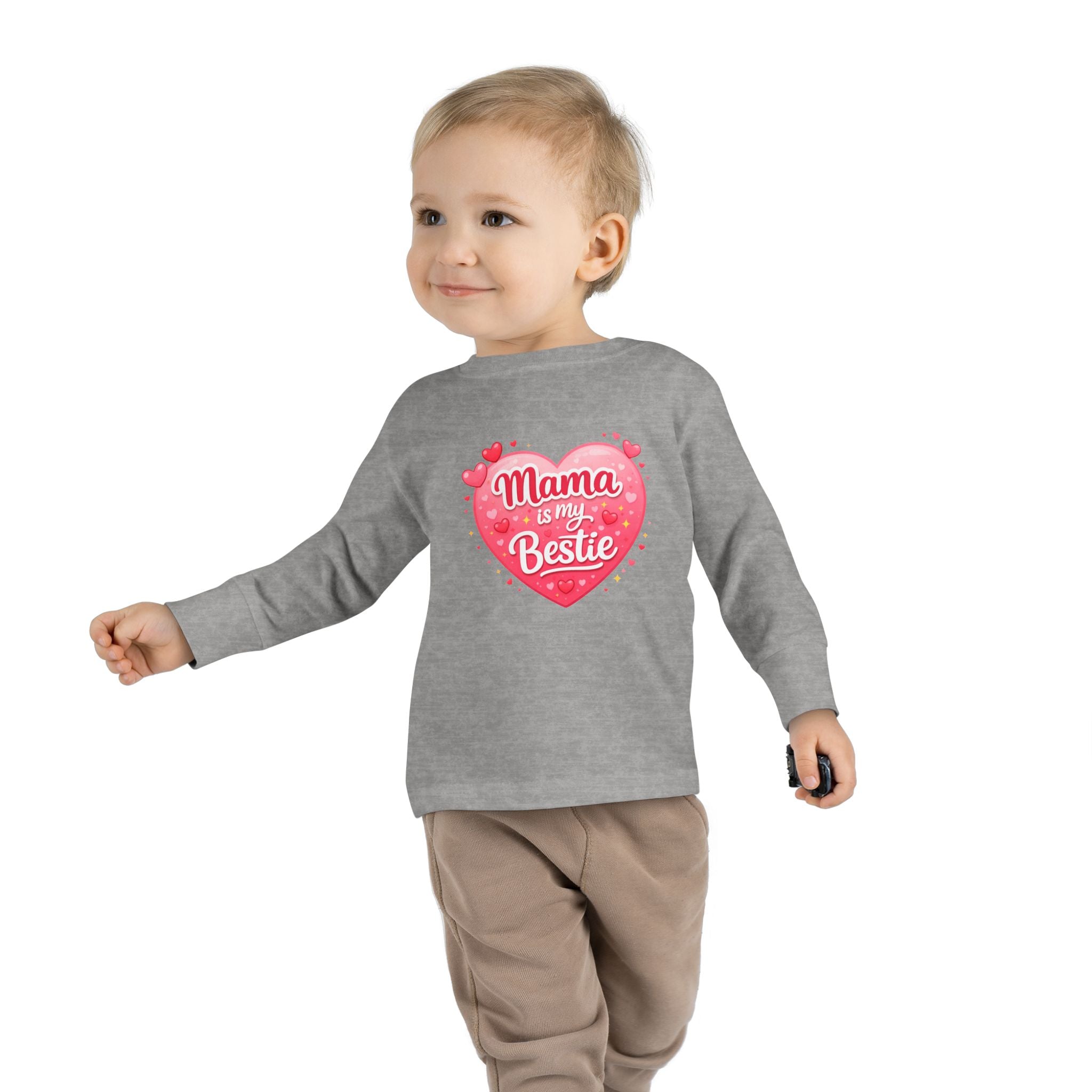 Mama Is My Bestie Toddler Long Sleeve Tee