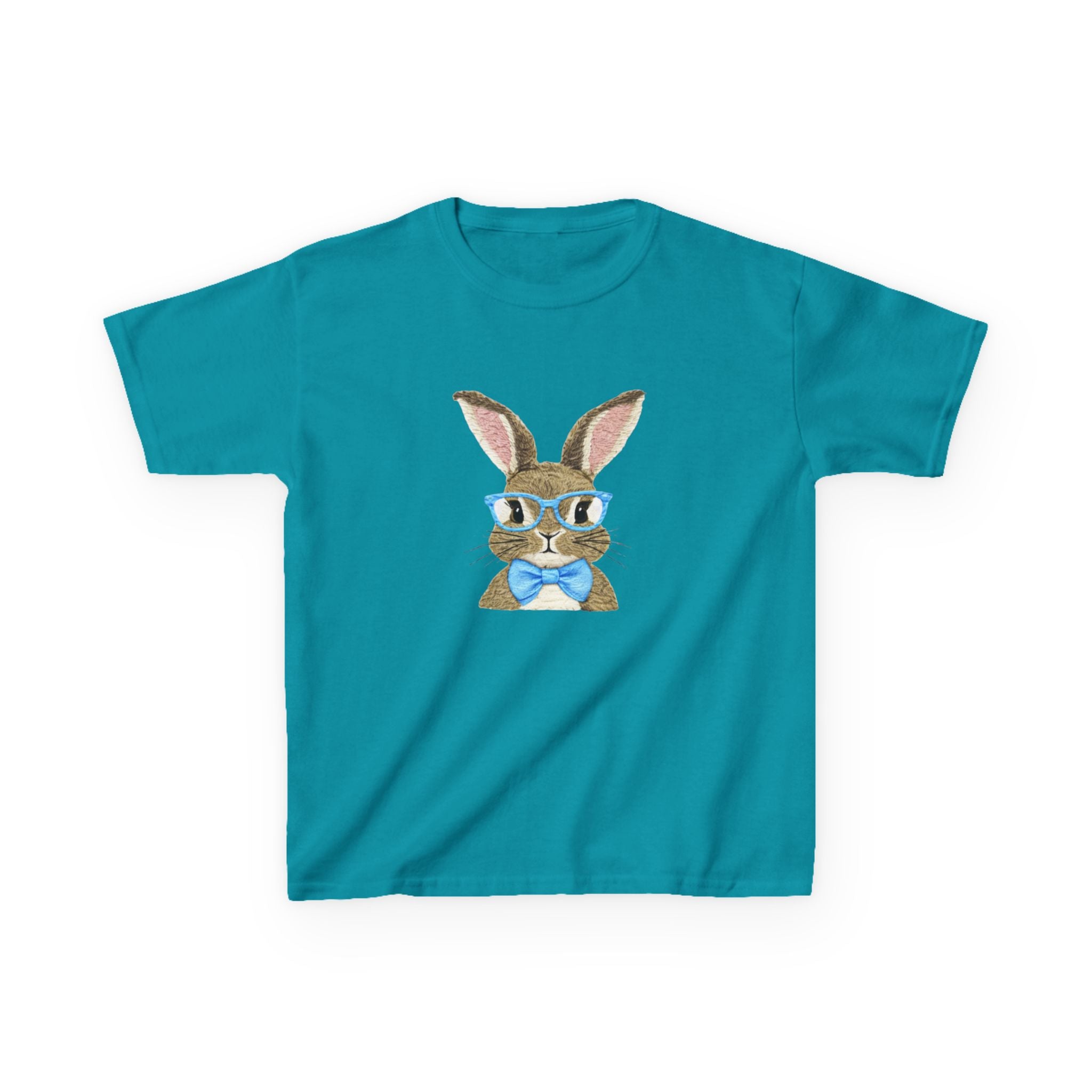 Kids Bunny with Glasses Tee — Cute Bow Tie Rabbit Shirt for Children