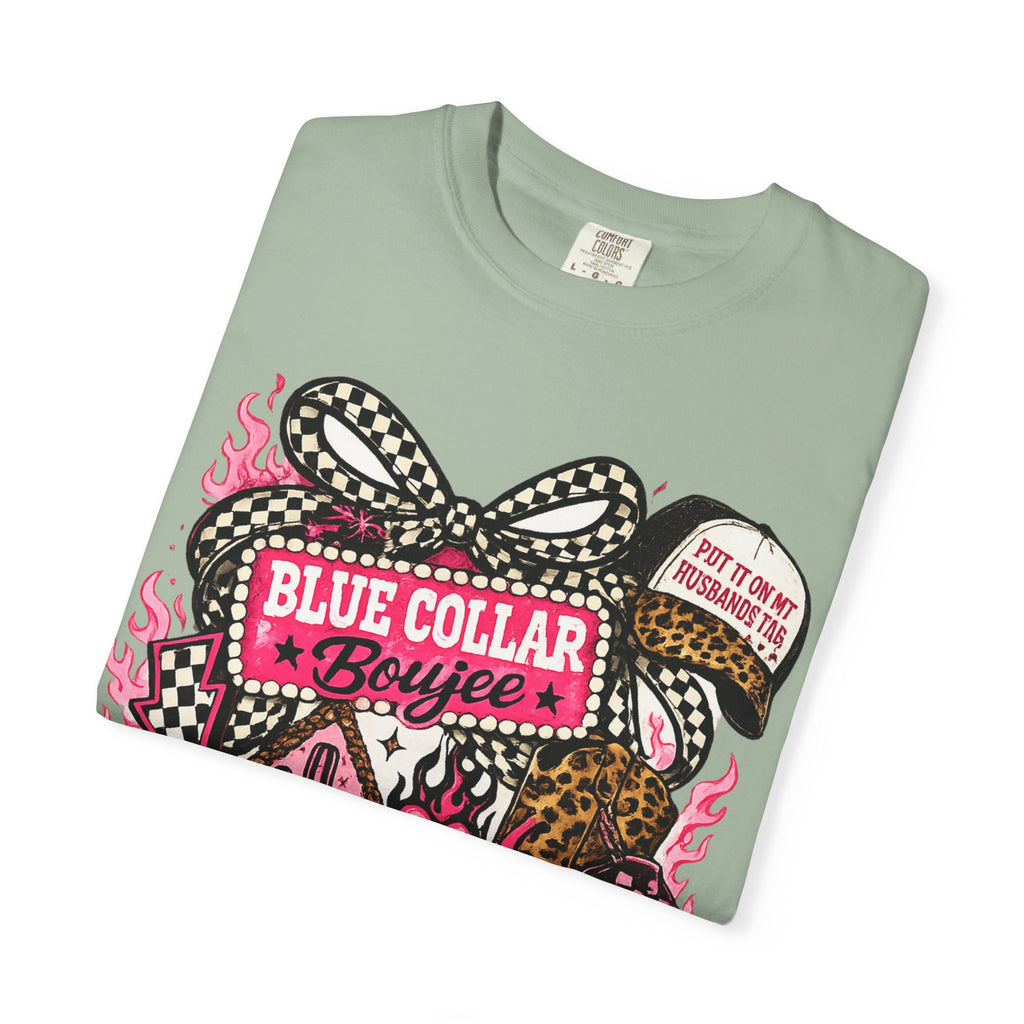 Blue Collar Boujee T-Shirt – Retro Western Cowgirl Graphic Tee