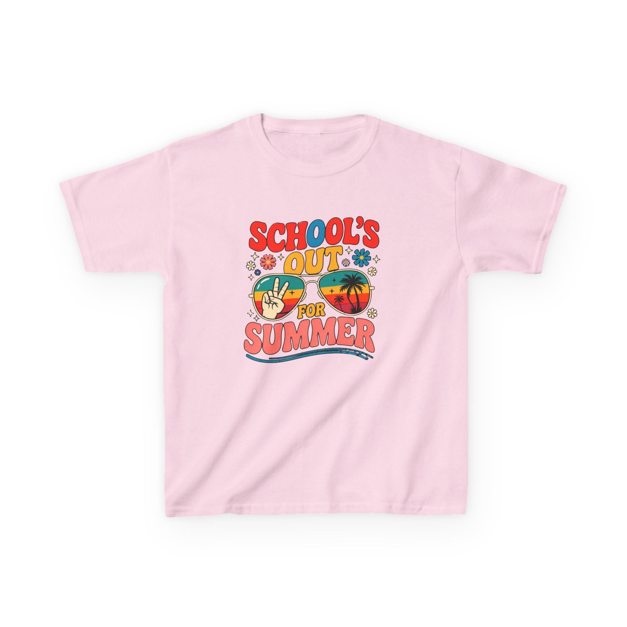 School's Out for Summer Kids T‑Shirt — Retro Beach Vacation Tee